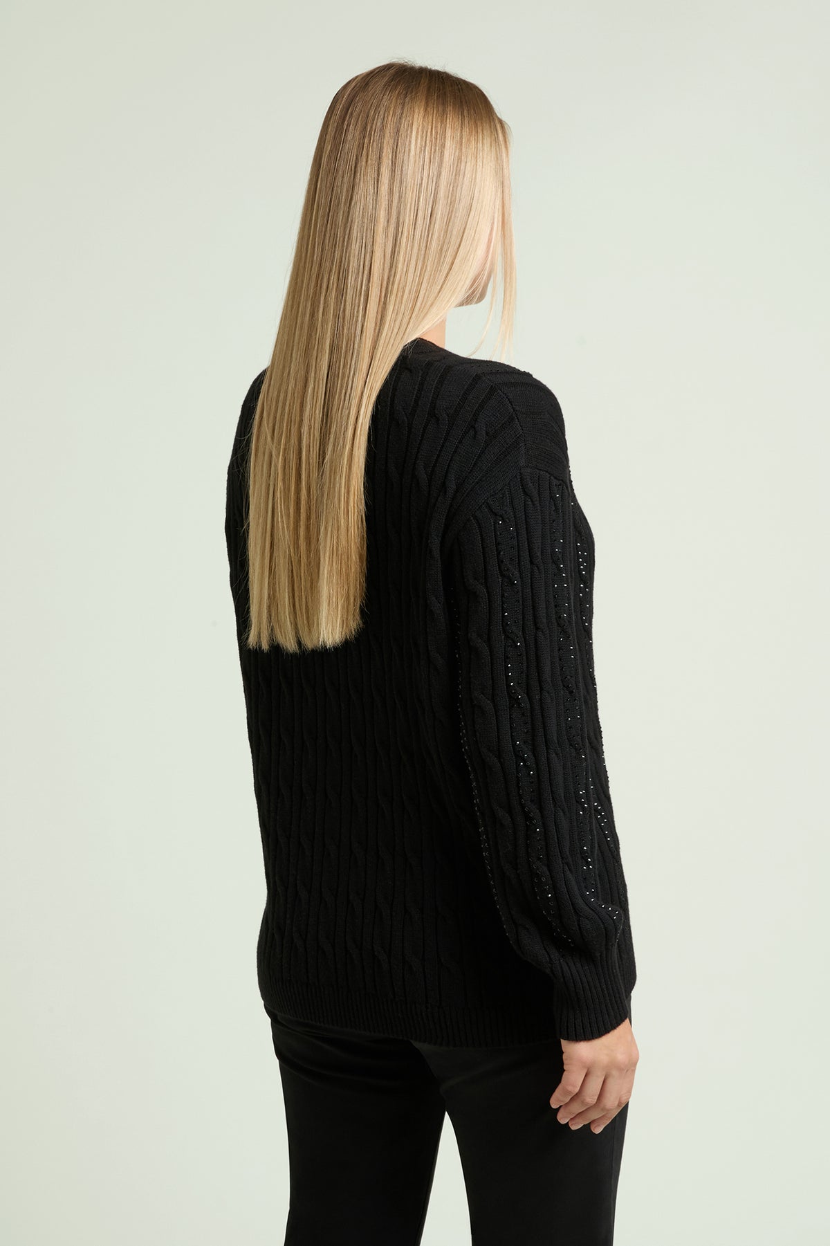 MAGLIA FULL TRECCE CON PUNTI LUCE