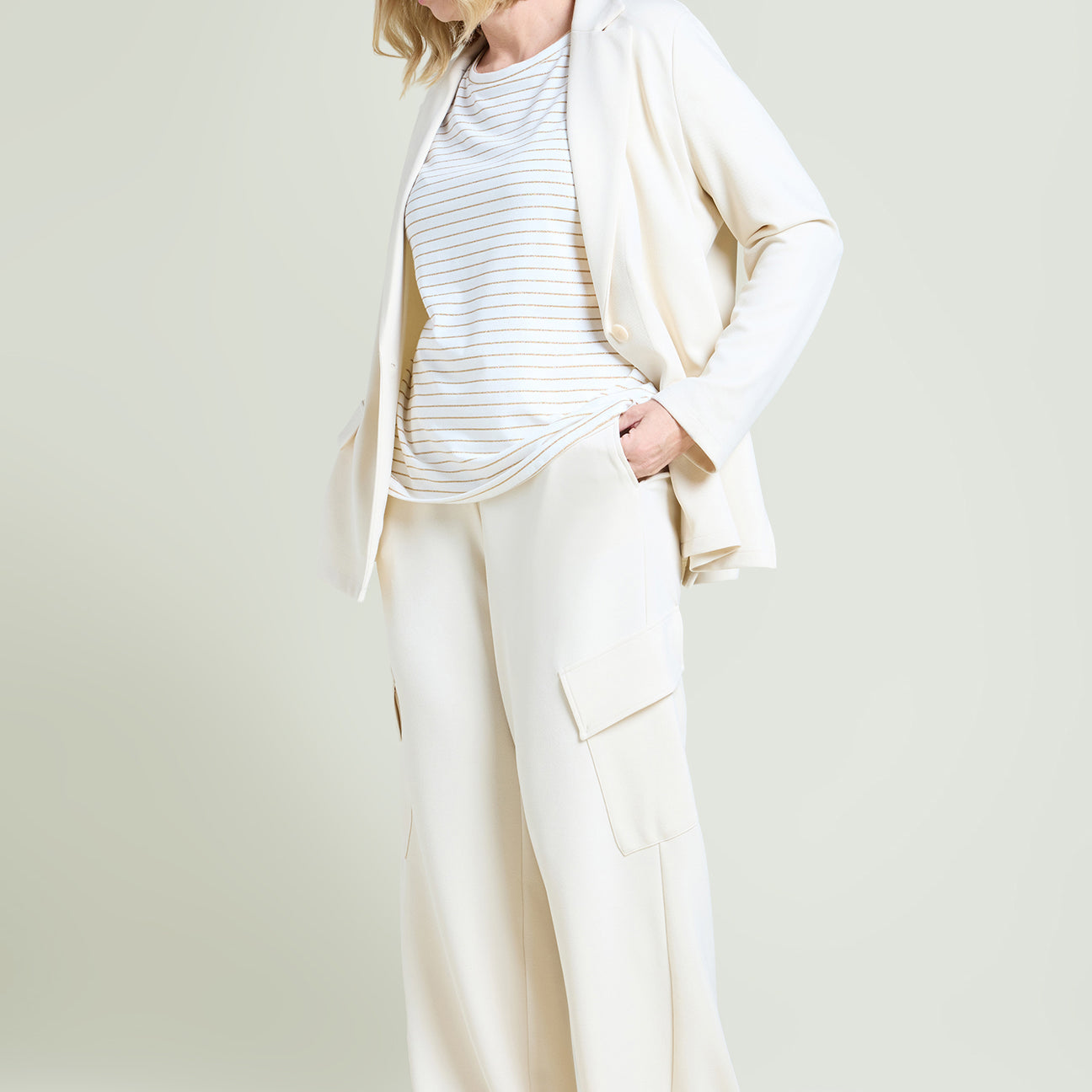 PANTALONI CARGO IN SCUBA TWILL