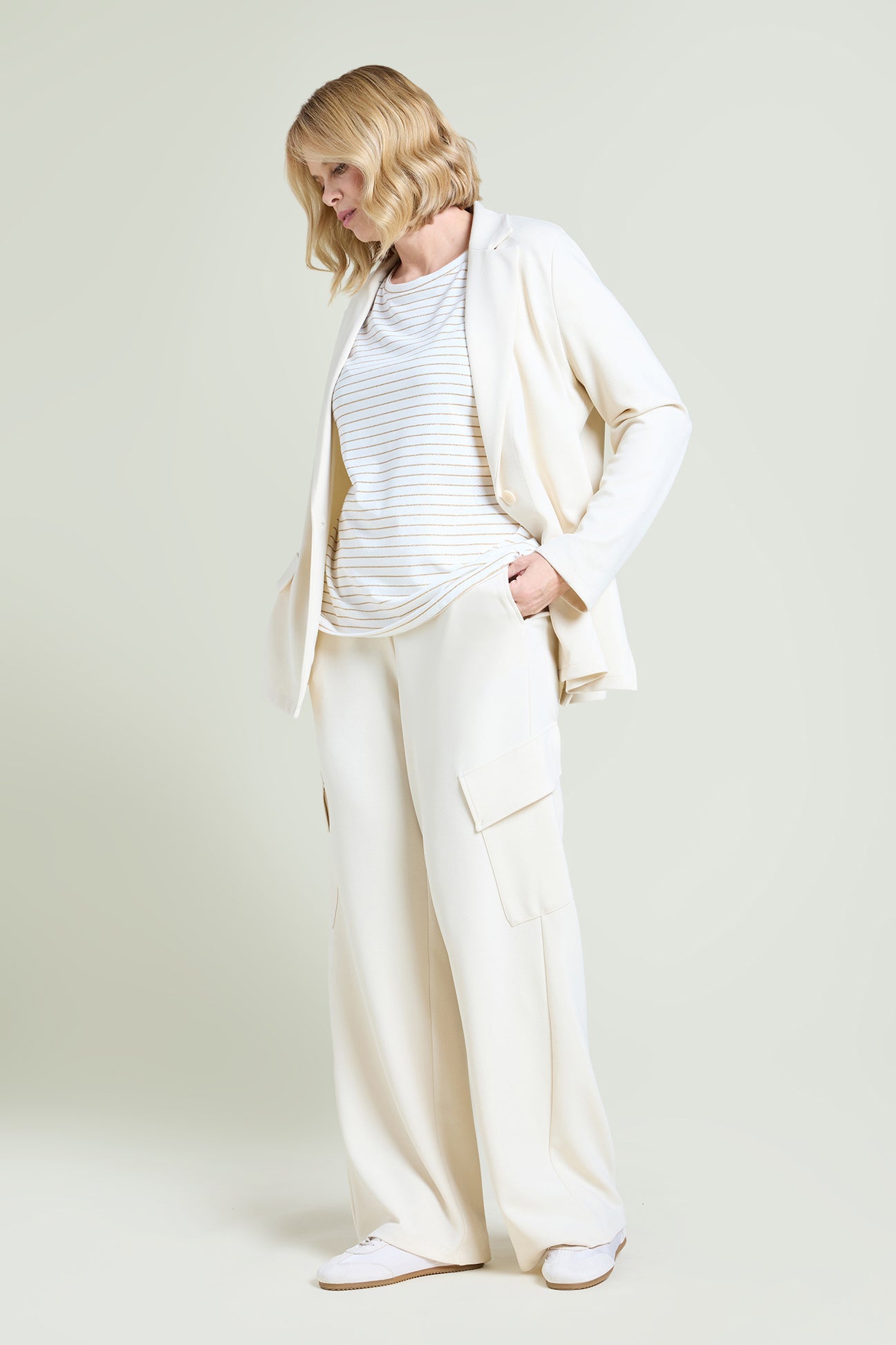 PANTALONI CARGO IN SCUBA TWILL