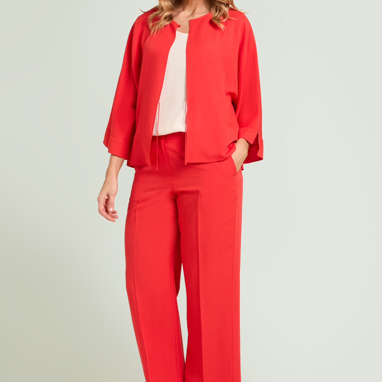 PANTALONI IN LINO-VISCOSA