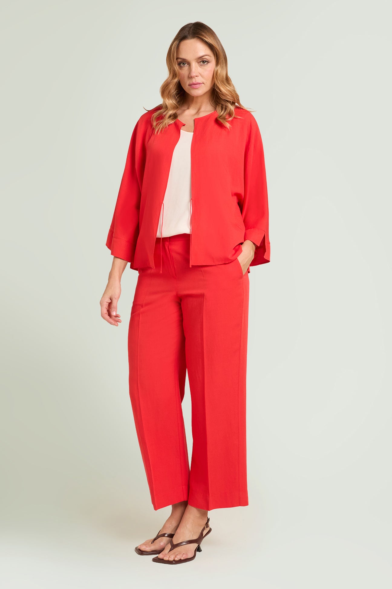 PANTALONI IN LINO-VISCOSA