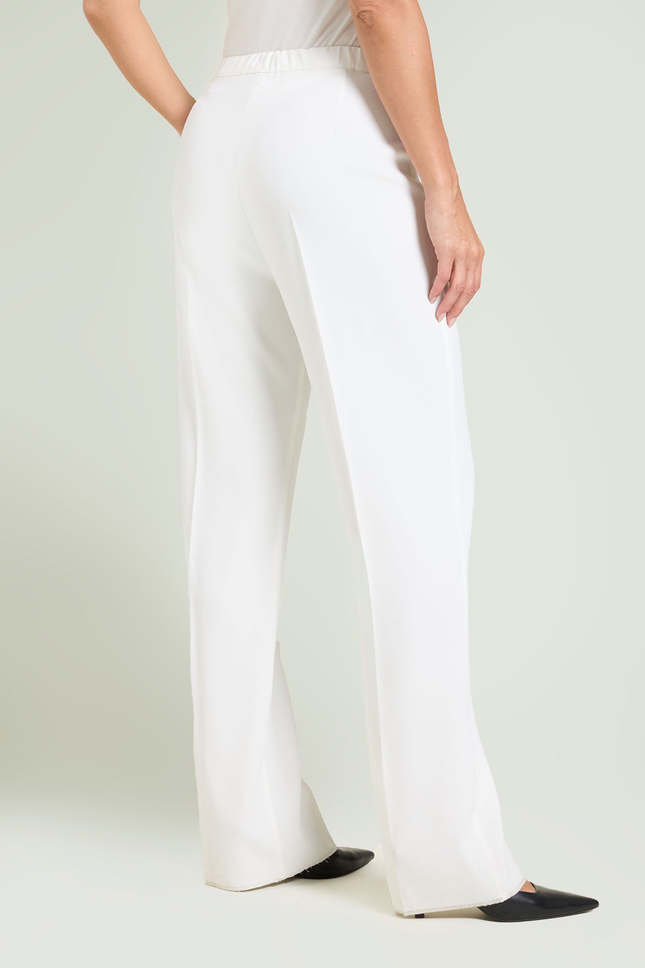 PANTALONI PALAZZO IN CREPE CADY