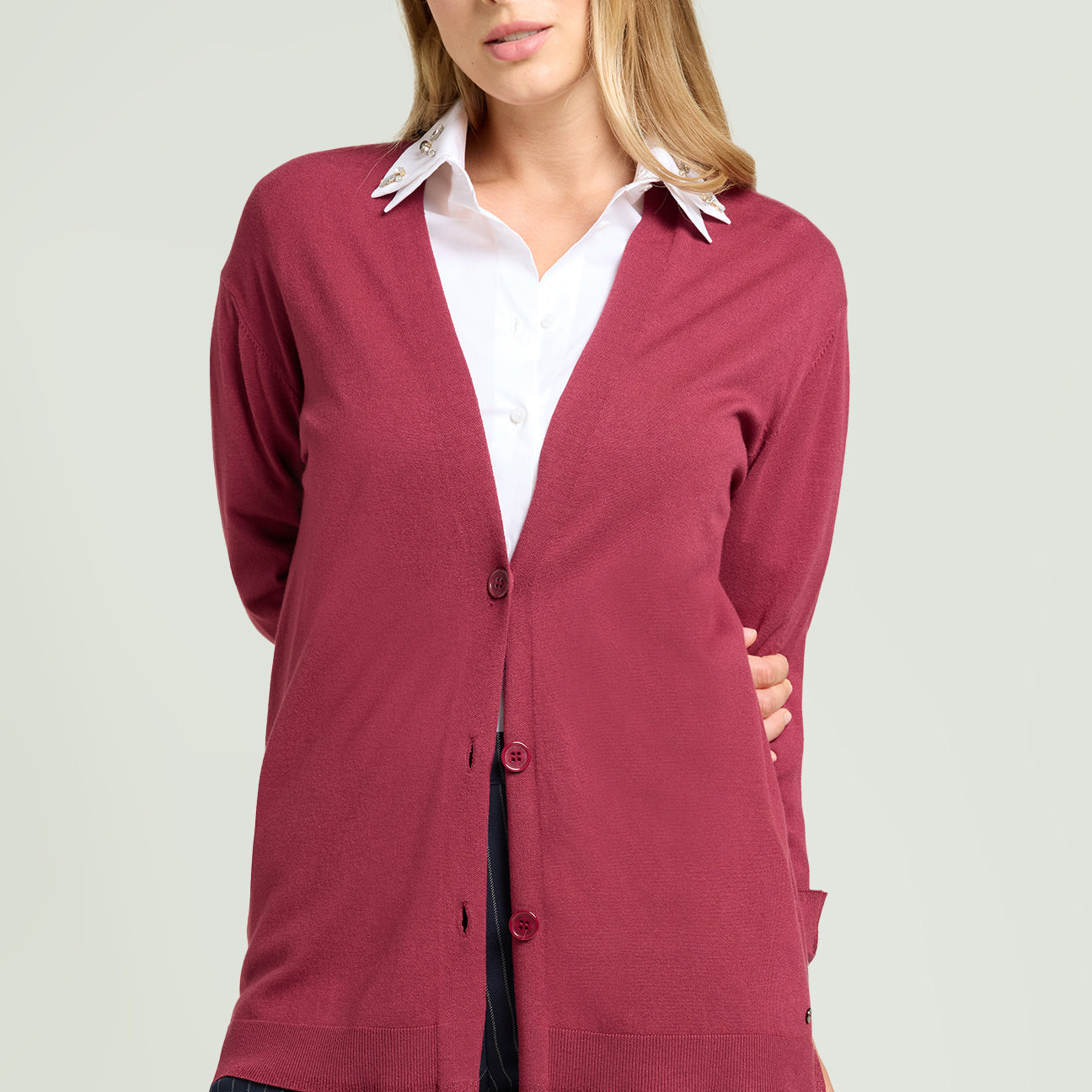 CARDIGAN IN VISCOSA COMFORT