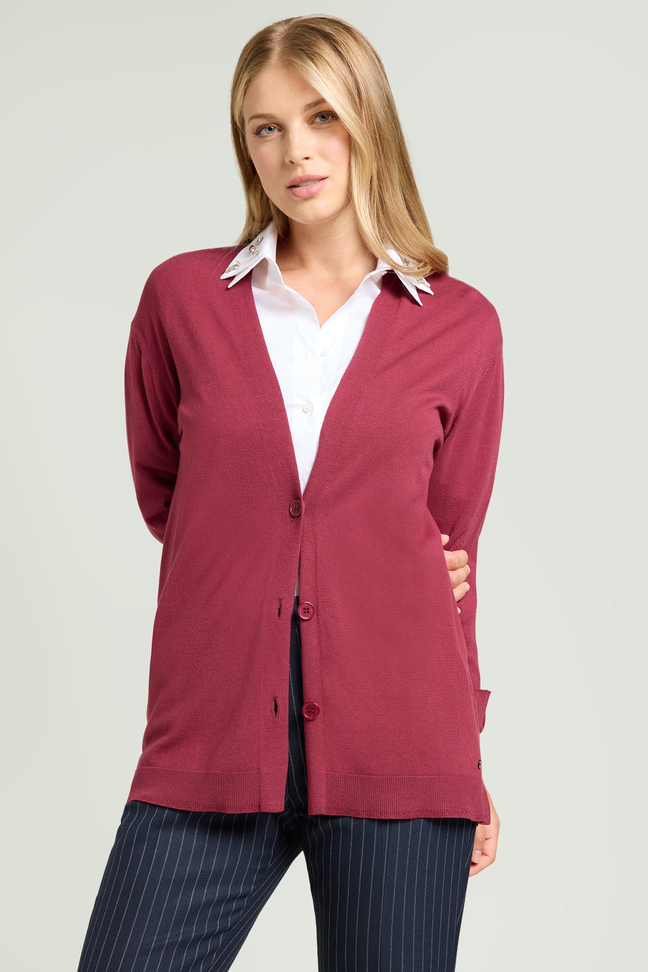 CARDIGAN IN VISCOSA COMFORT