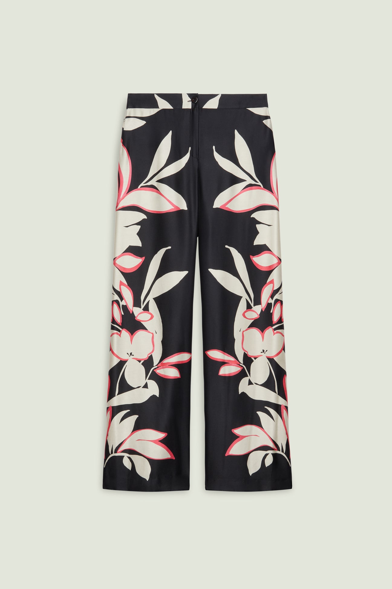 PANTALONI IN SATIN STAMPATO