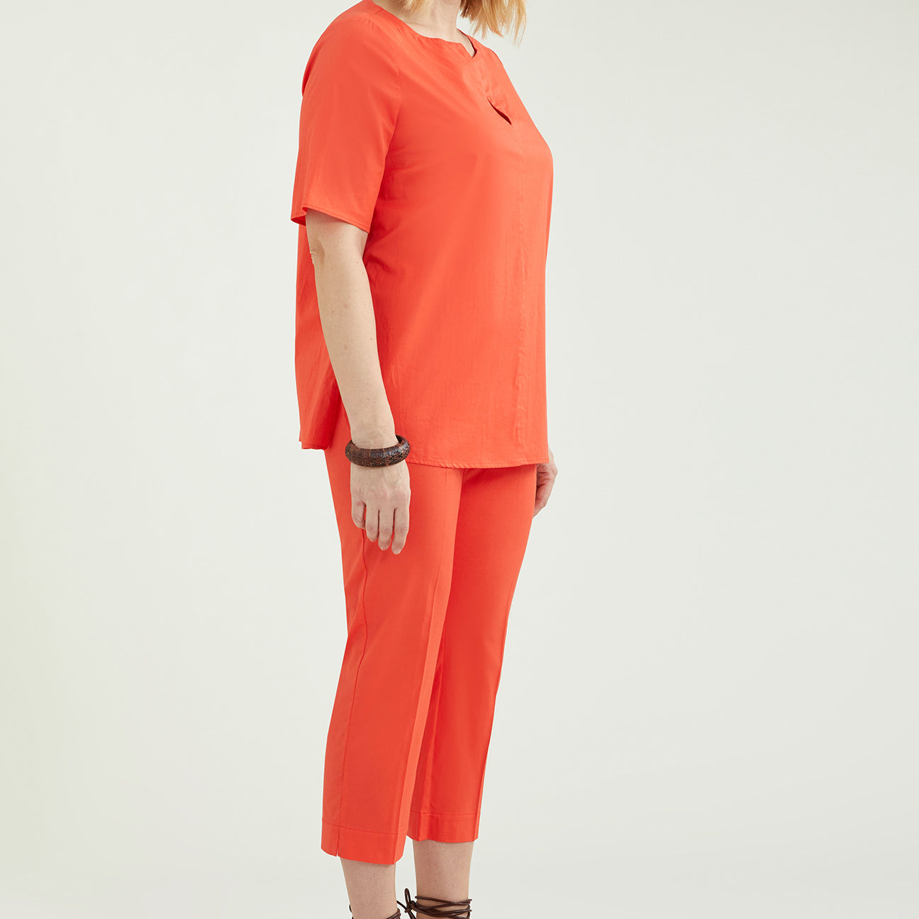 PANTALONI CAPRI IN COTONE STRETCH