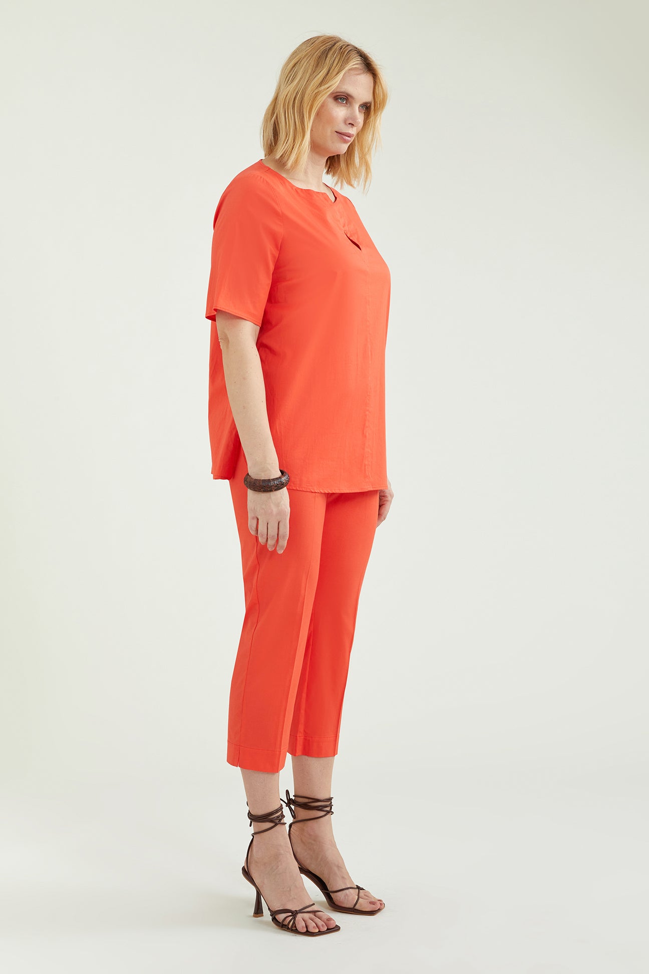PANTALONI CAPRI IN COTONE STRETCH