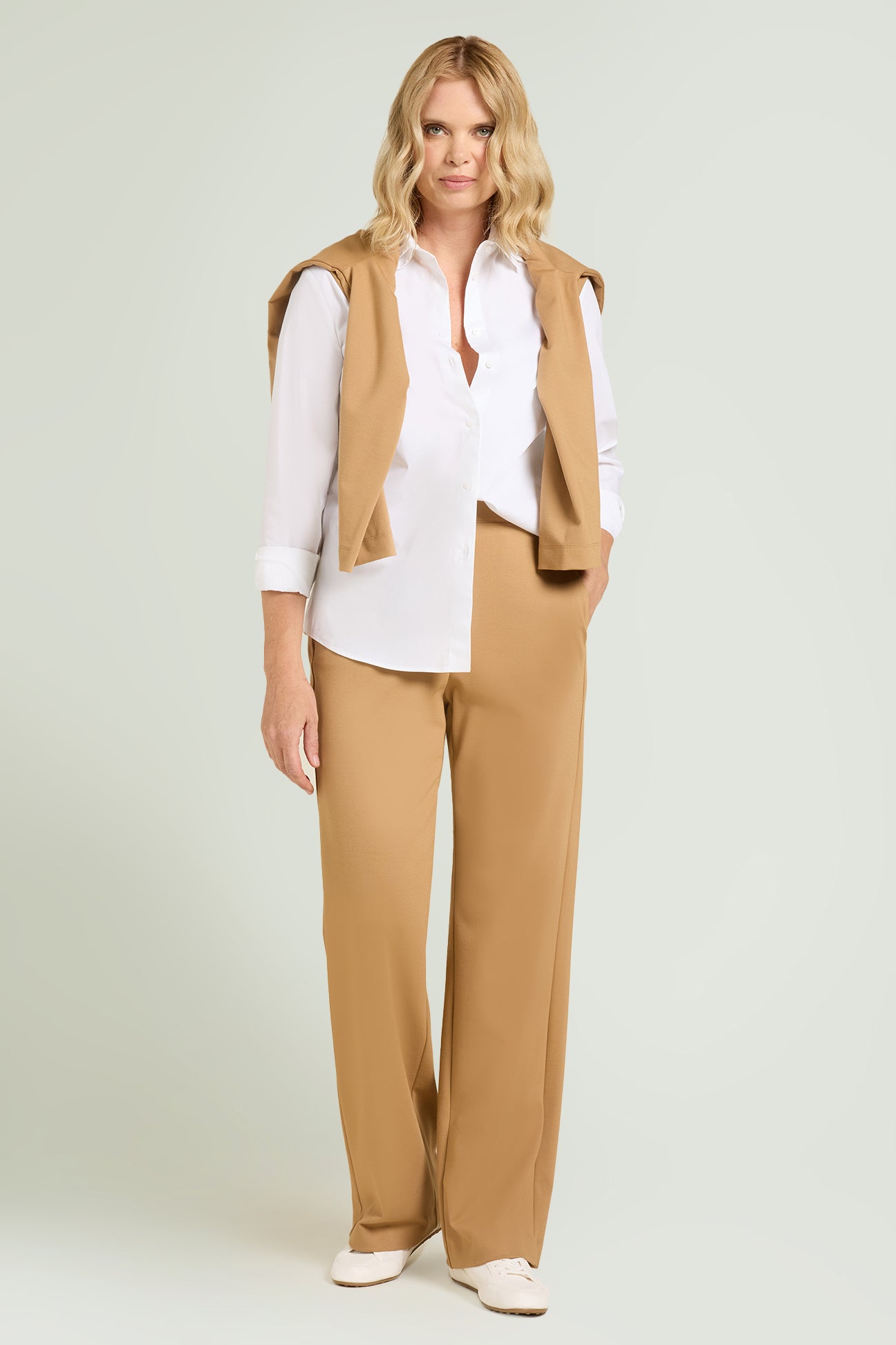 PANTALONI PULL-ON WIDE LEG IN PUNTO MILANO