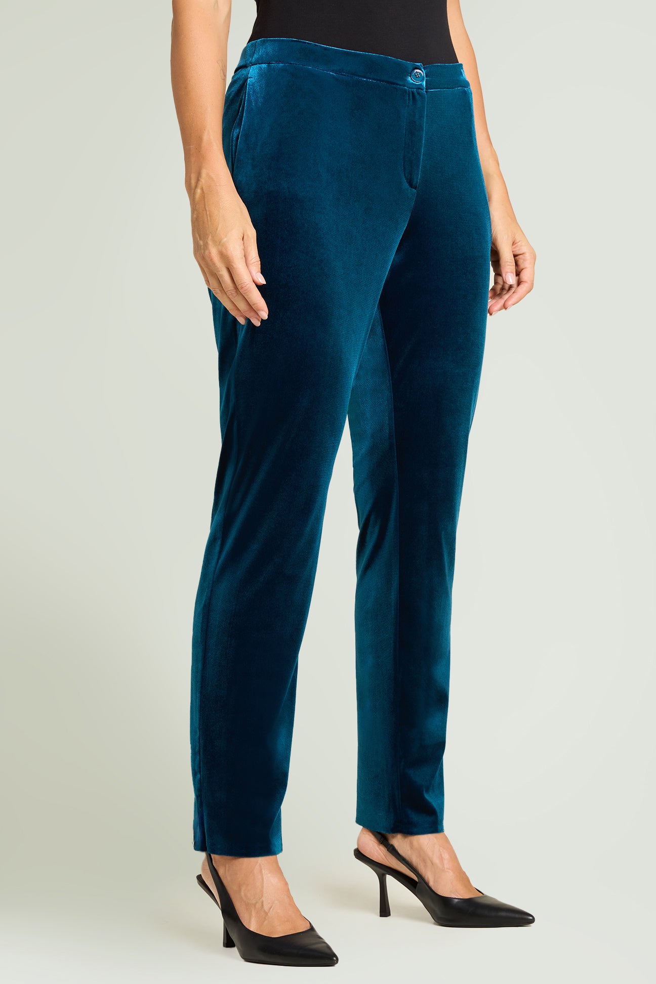 PANTALONI IN VELLUTO STRETCH