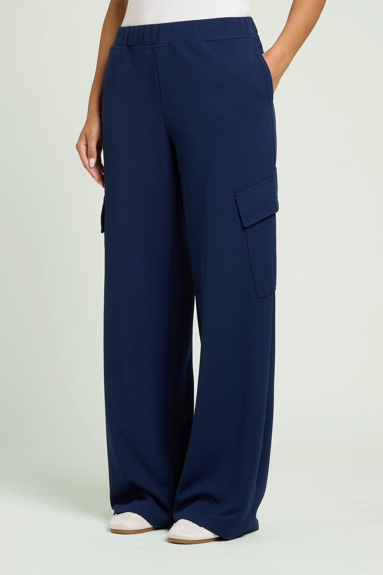 PANTALONI CARGO IN SCUBA TWILL