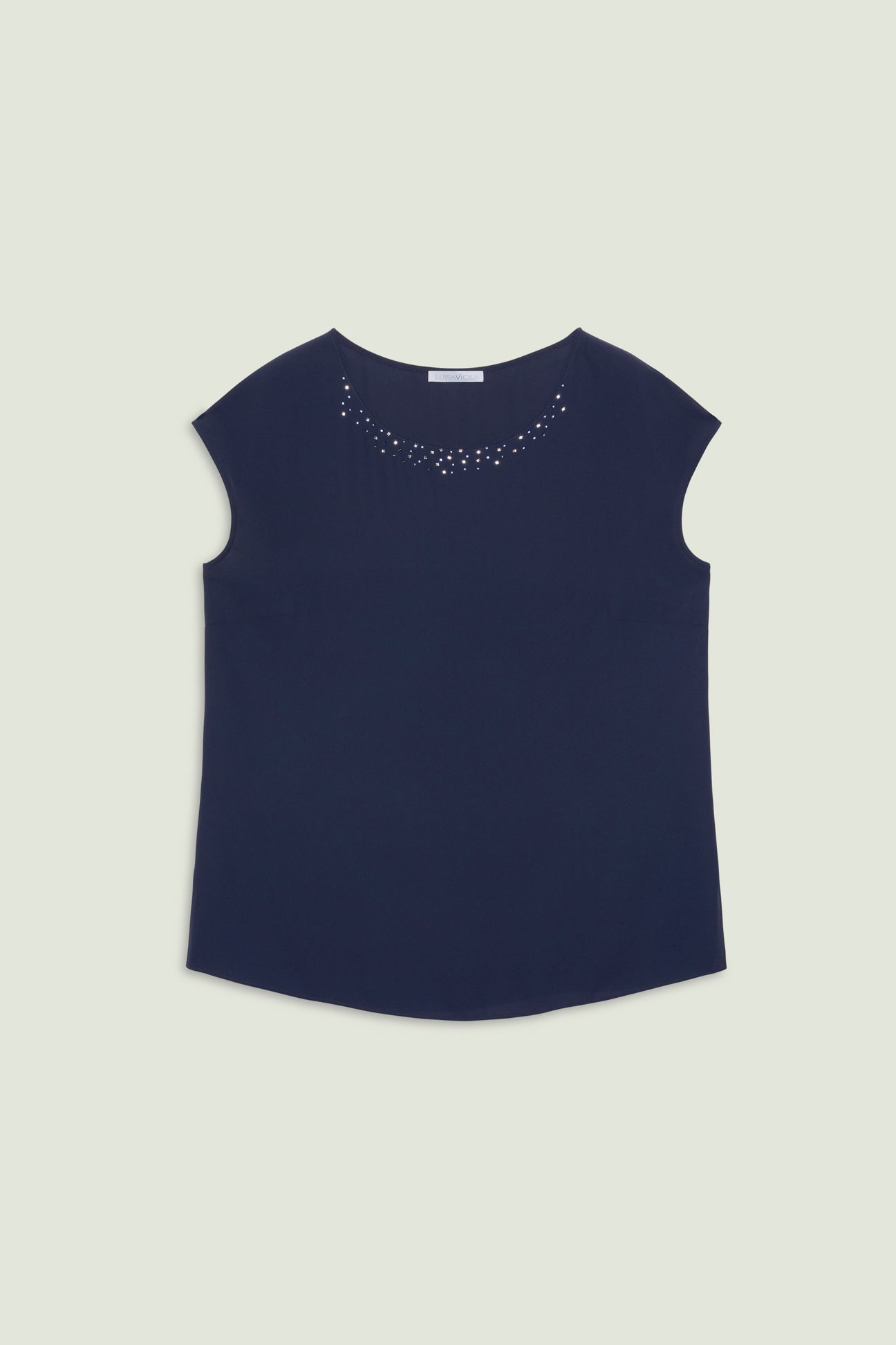 TOP IN DOPPIA GEORGETTE CON PUNTI LUCE
