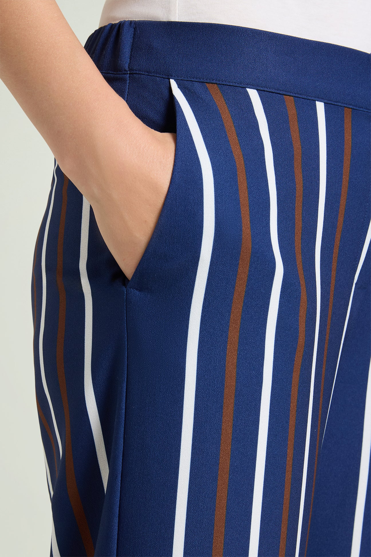 PANTALONI IN SABLE' STAMPATO