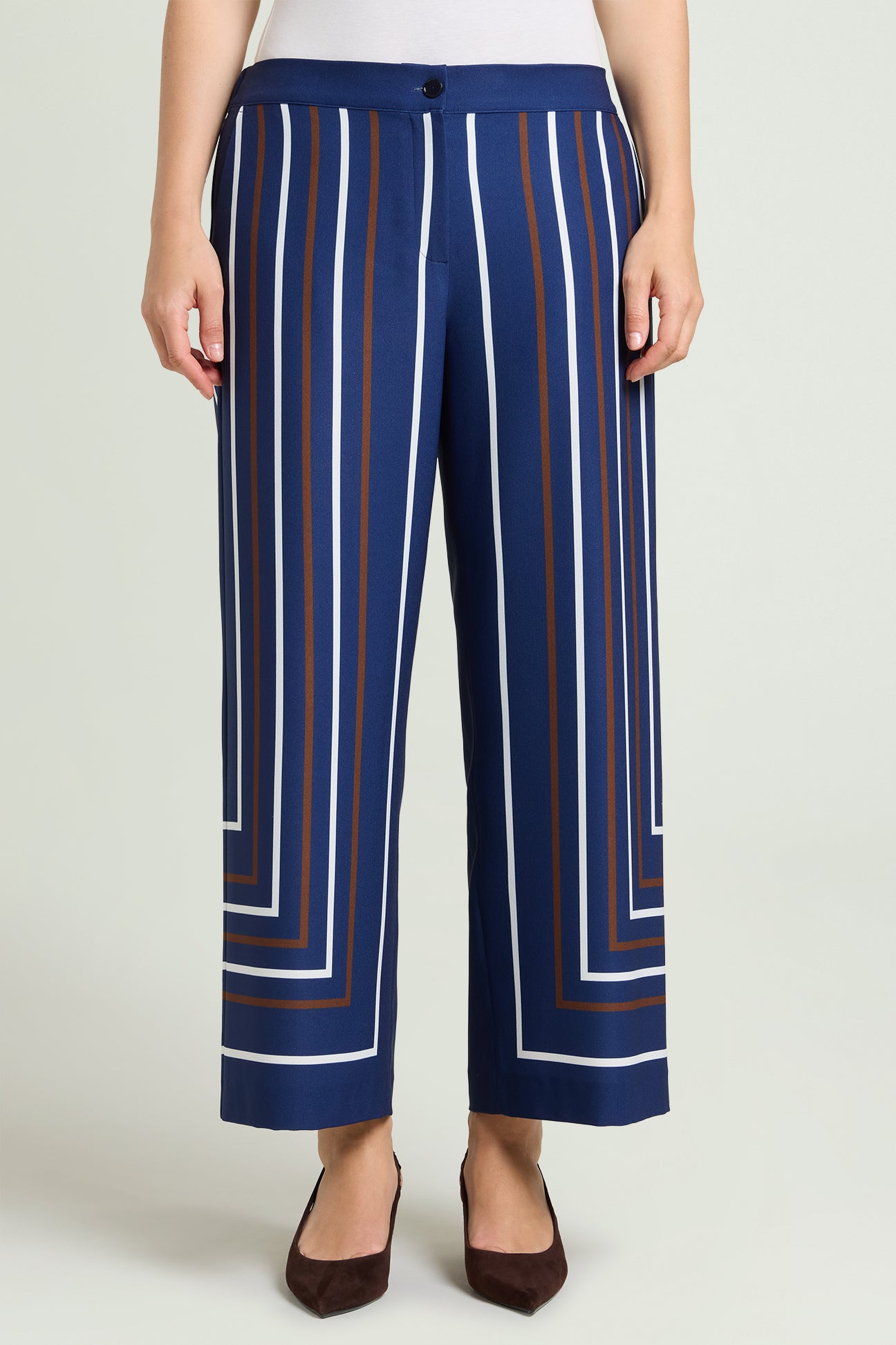 PANTALONI IN SABLE' STAMPATO