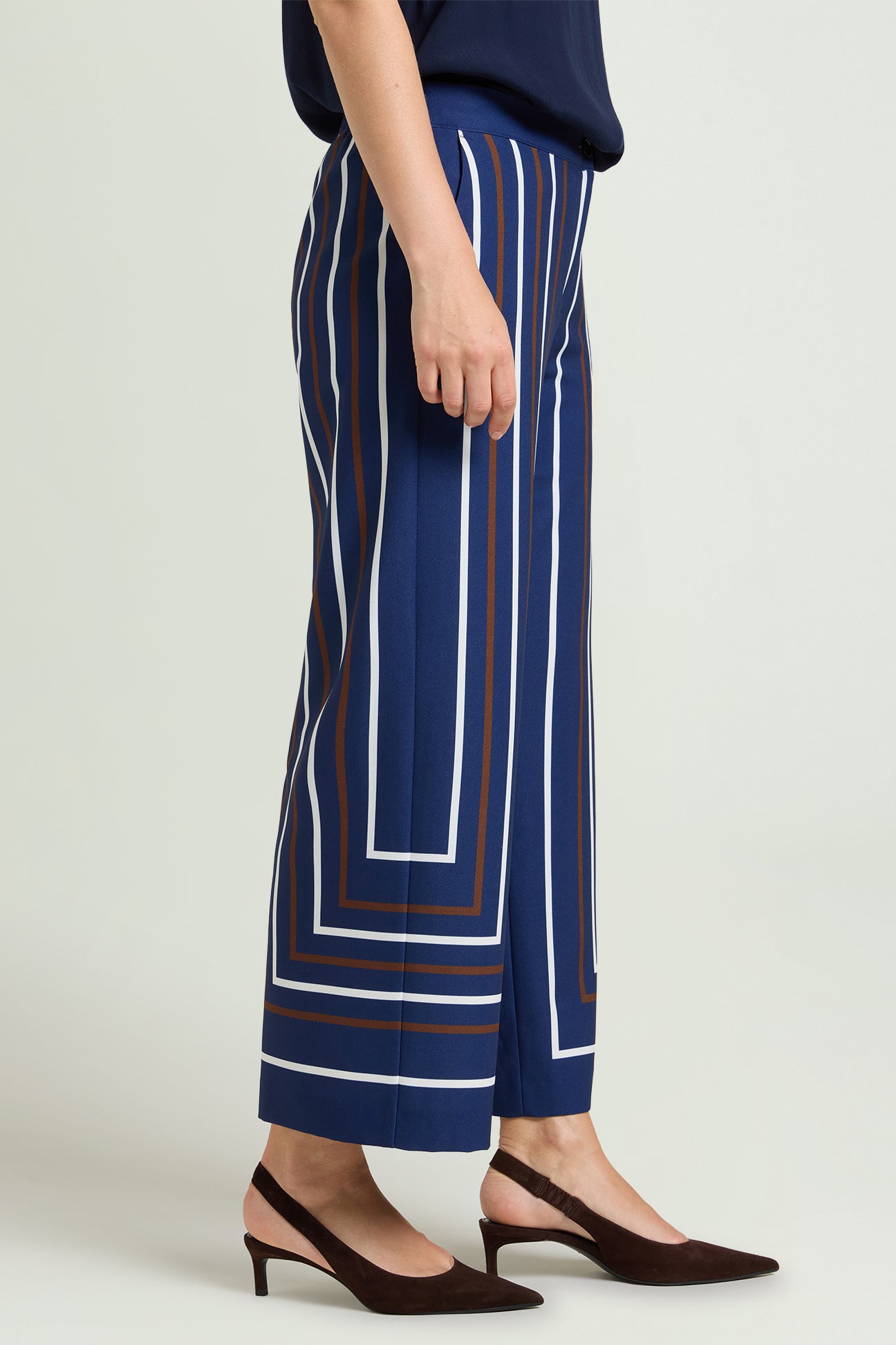 PANTALONI IN SABLE' STAMPATO