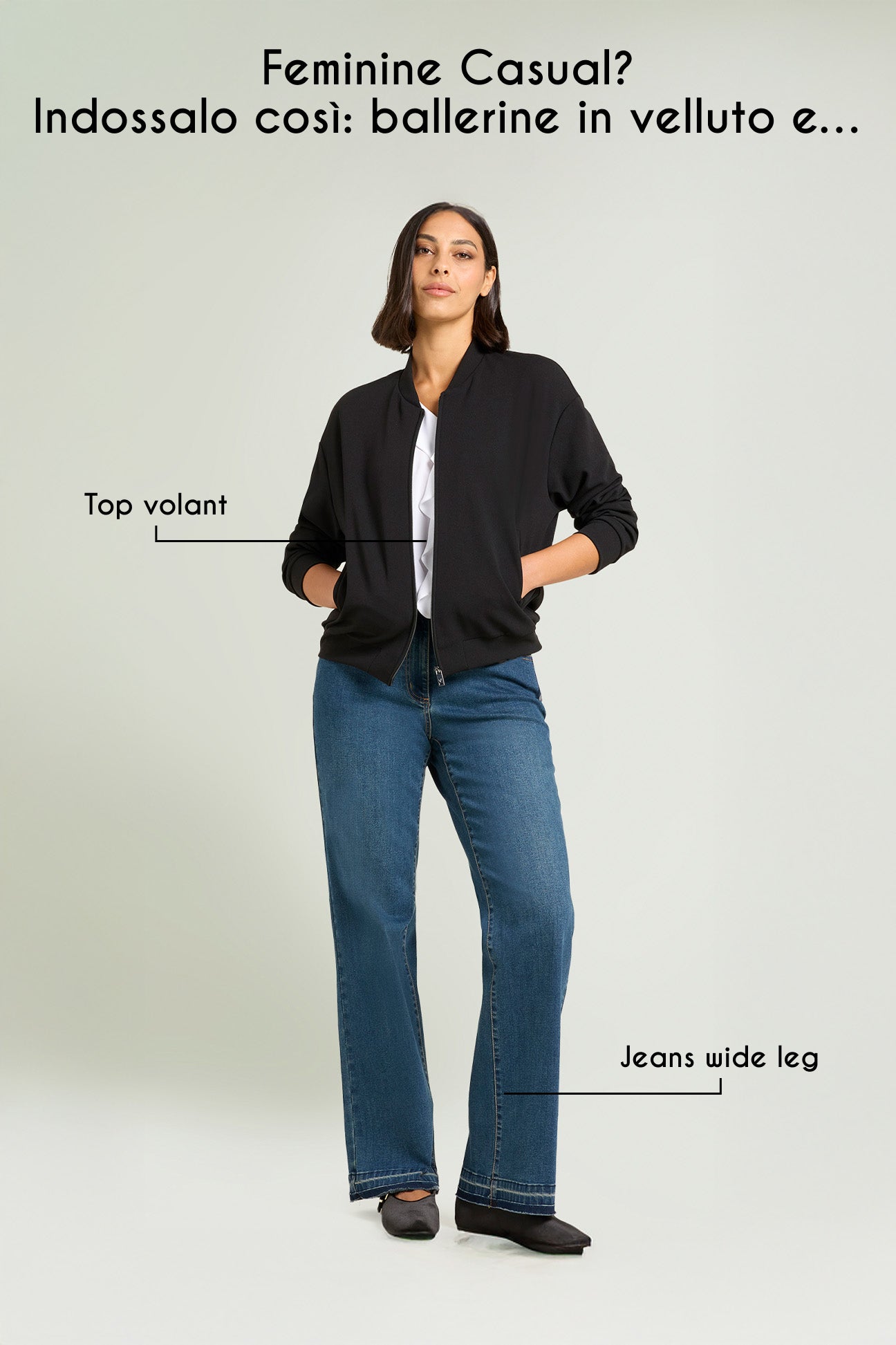 BOMBER IN SCUBA CREPE