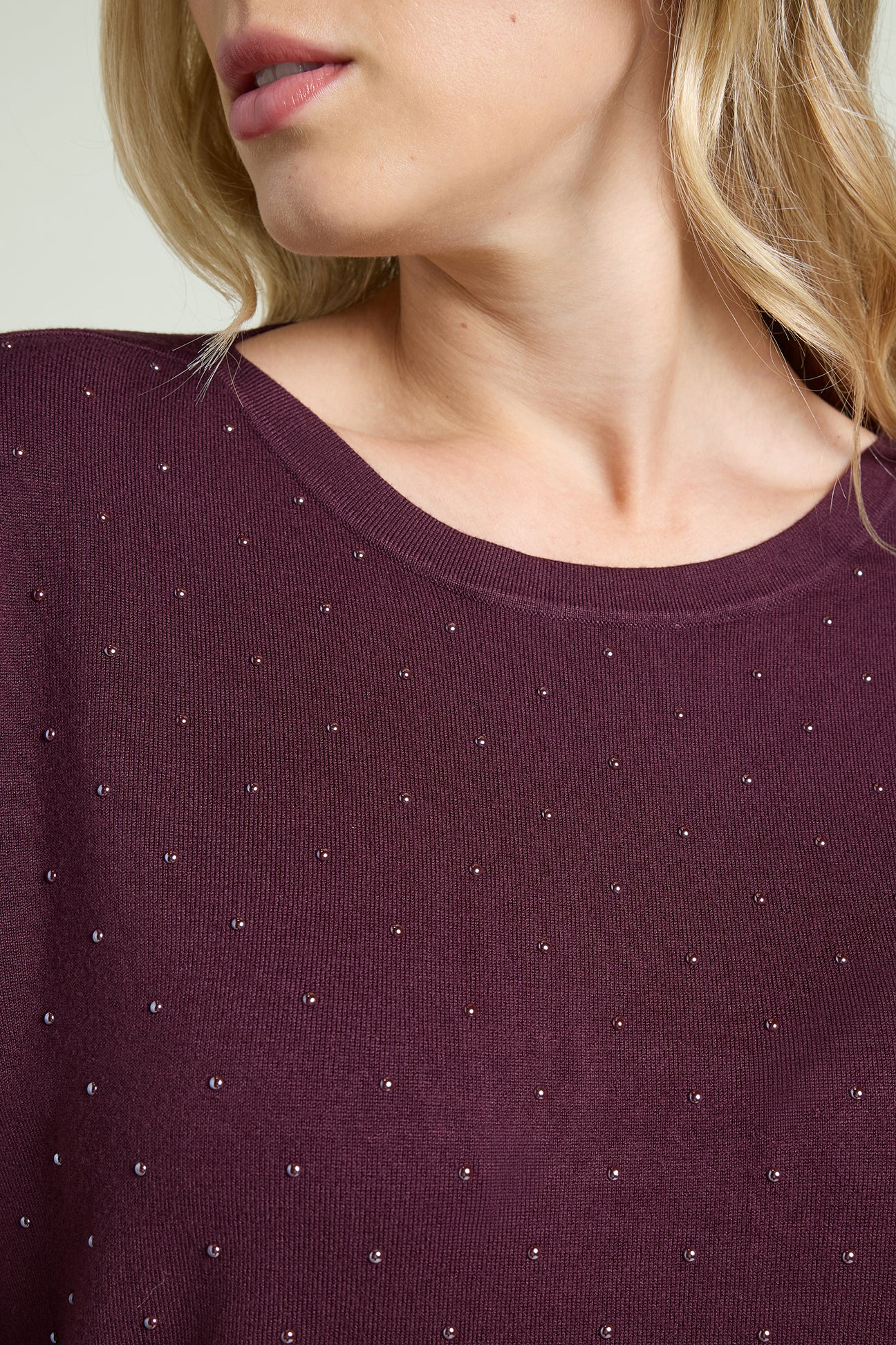 MAGLIA IN VISCOSA COMFORT CON BORCHIETTE