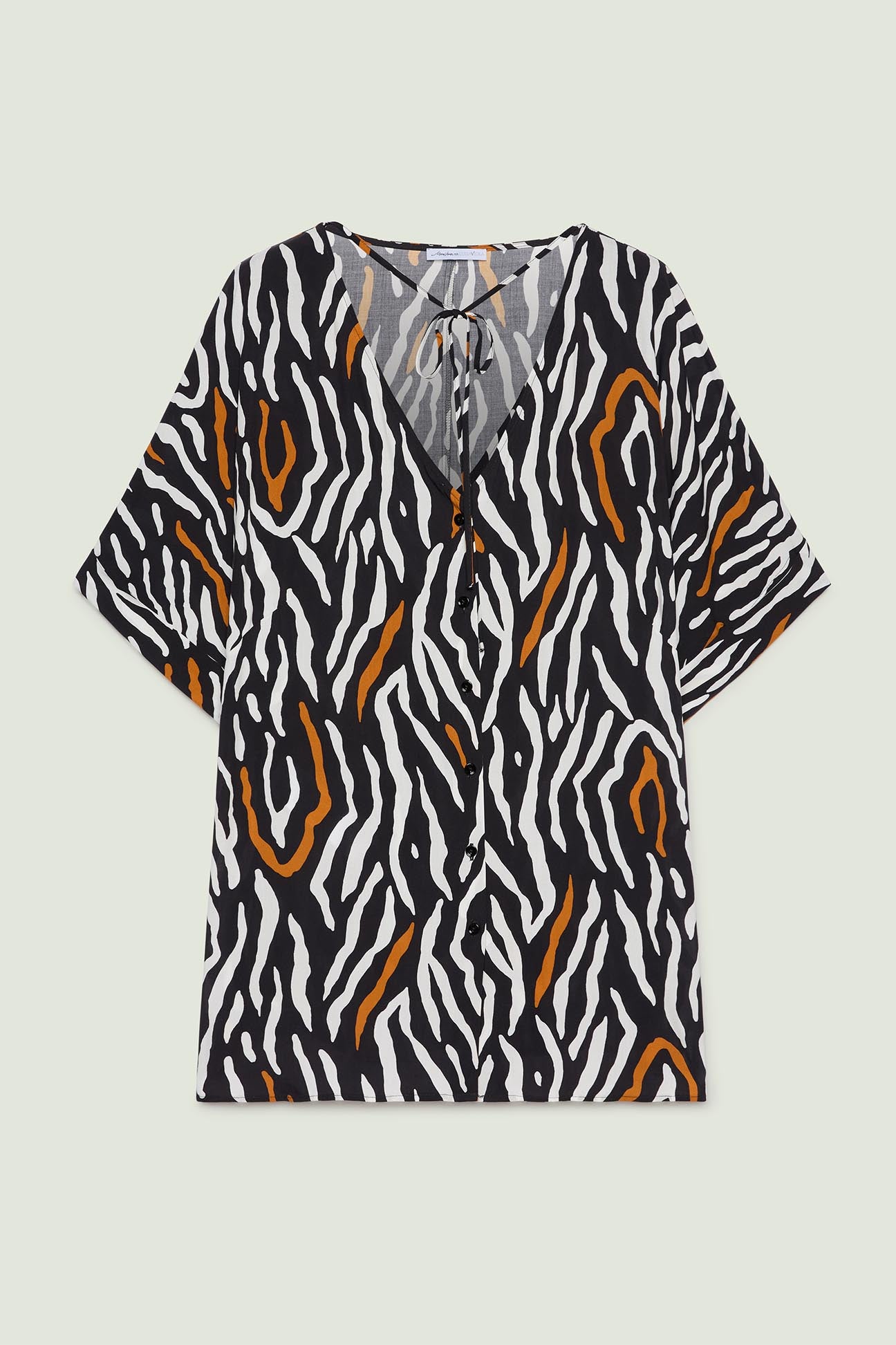 CAMICIA IN GIAVANESE STAMPATA