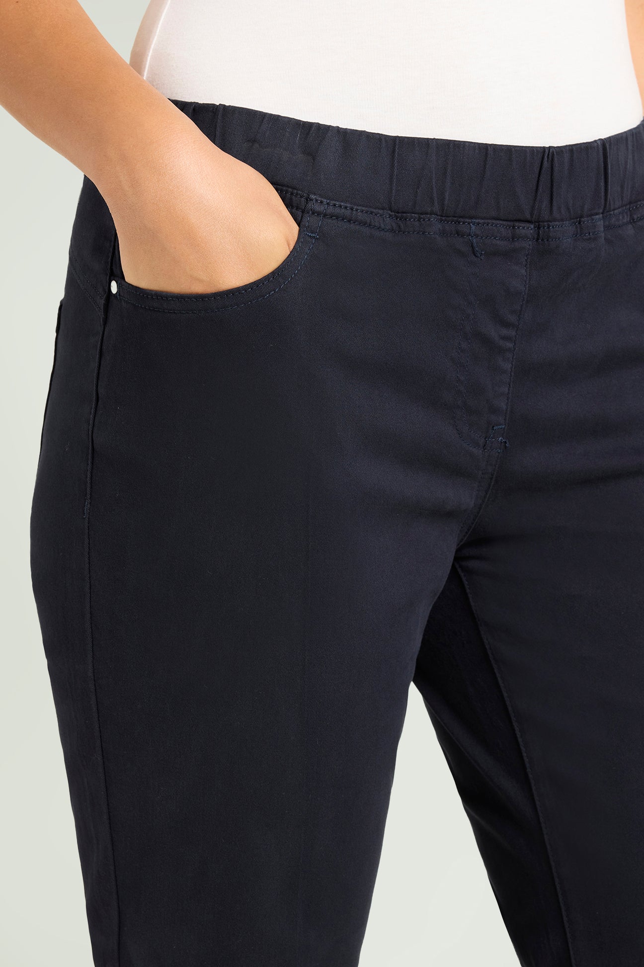 PANTALONI PULL-ON KICK FLARE IN WINTER COTTON