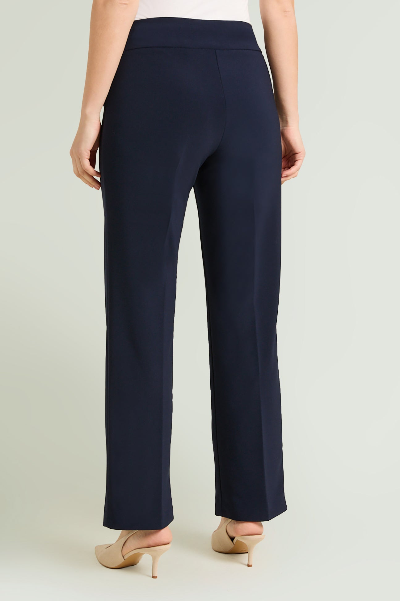 PANTALONI PULL-ON DRITTI IN COMPACT STRETCH
