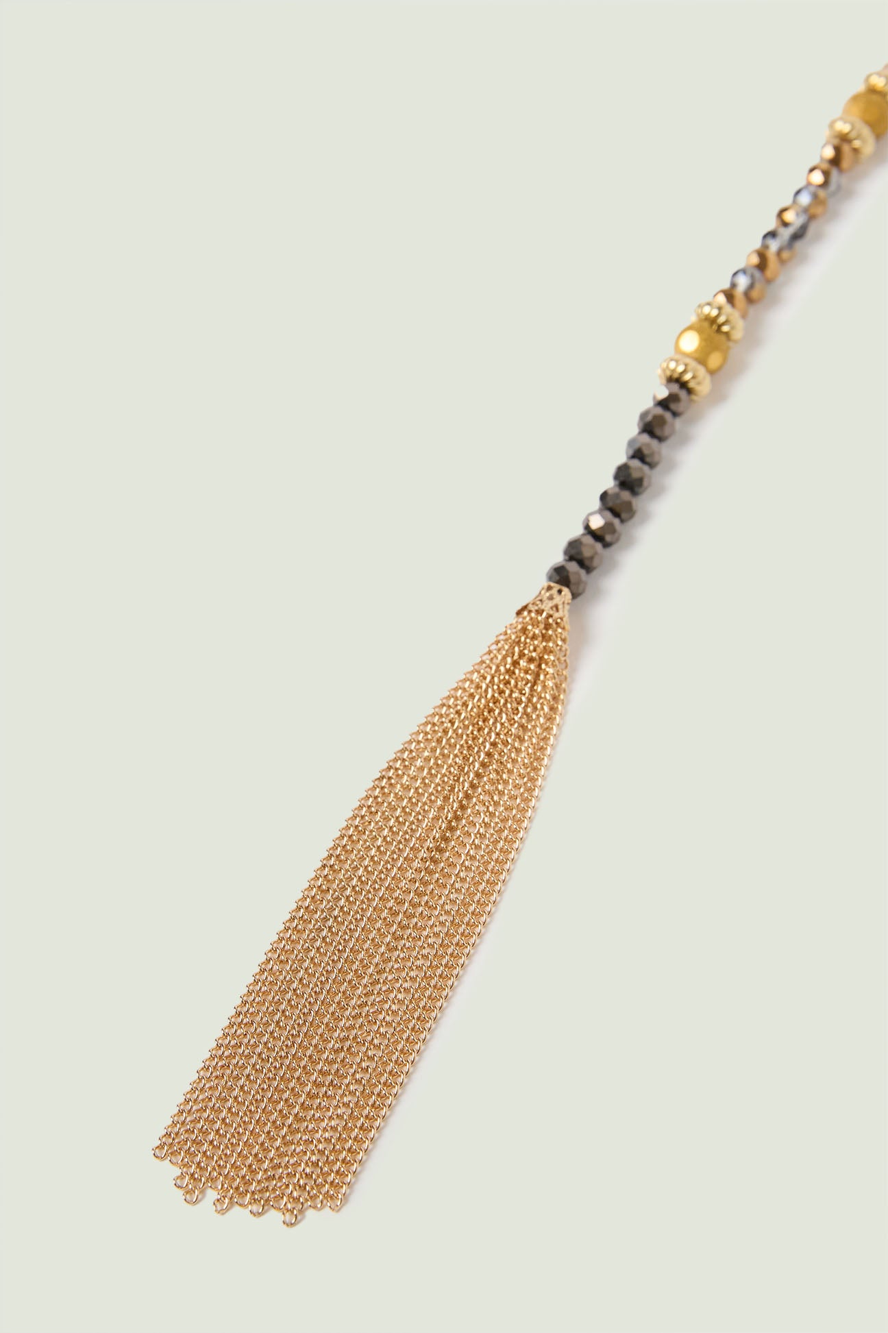 COLLANA CON PERLINE SFACCETTATE E FRANGE