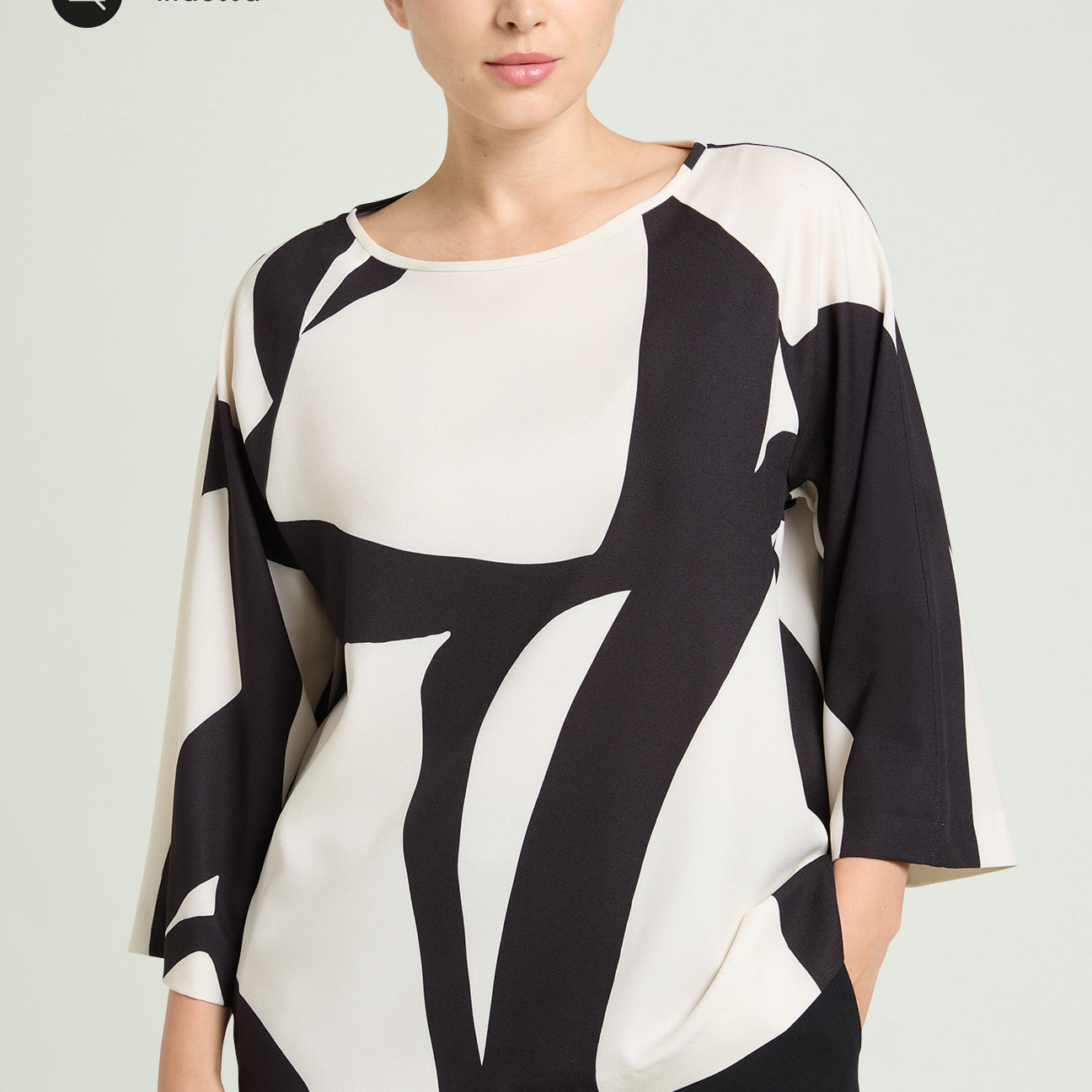 BLUSA IN SABLE' STAMPATO