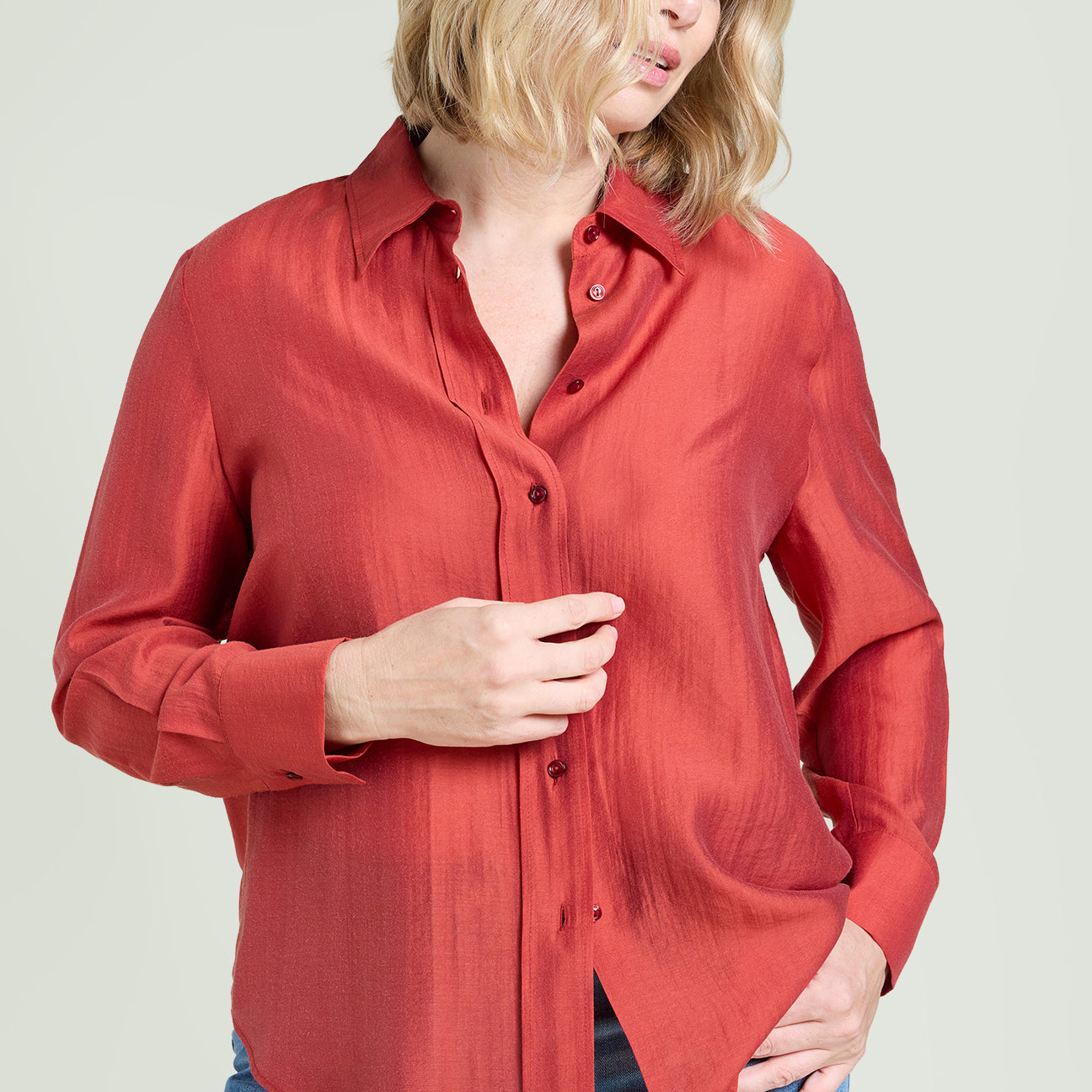 CAMICIA IN  TESSUTO FROISSE'