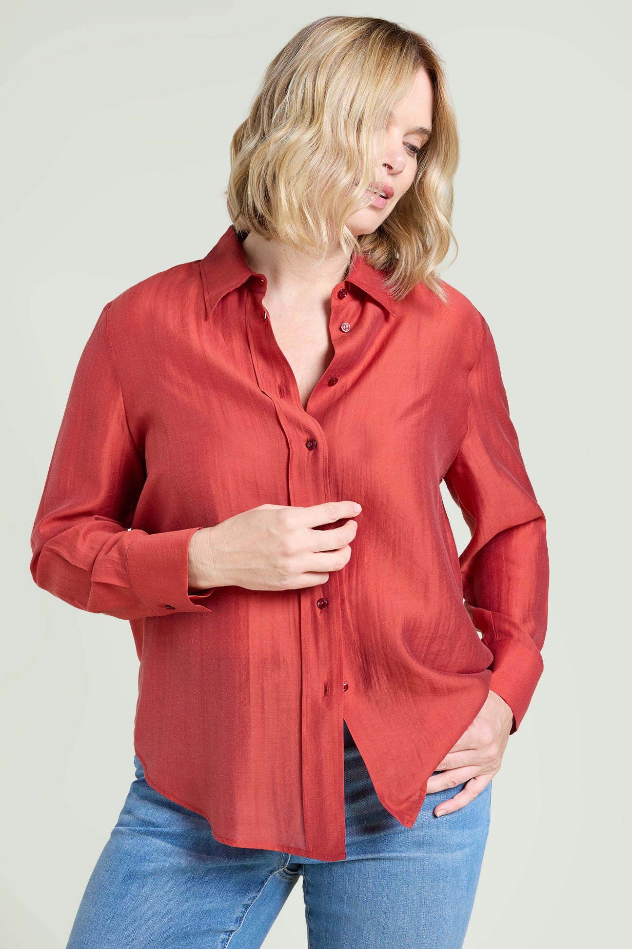 CAMICIA IN  TESSUTO FROISSE'