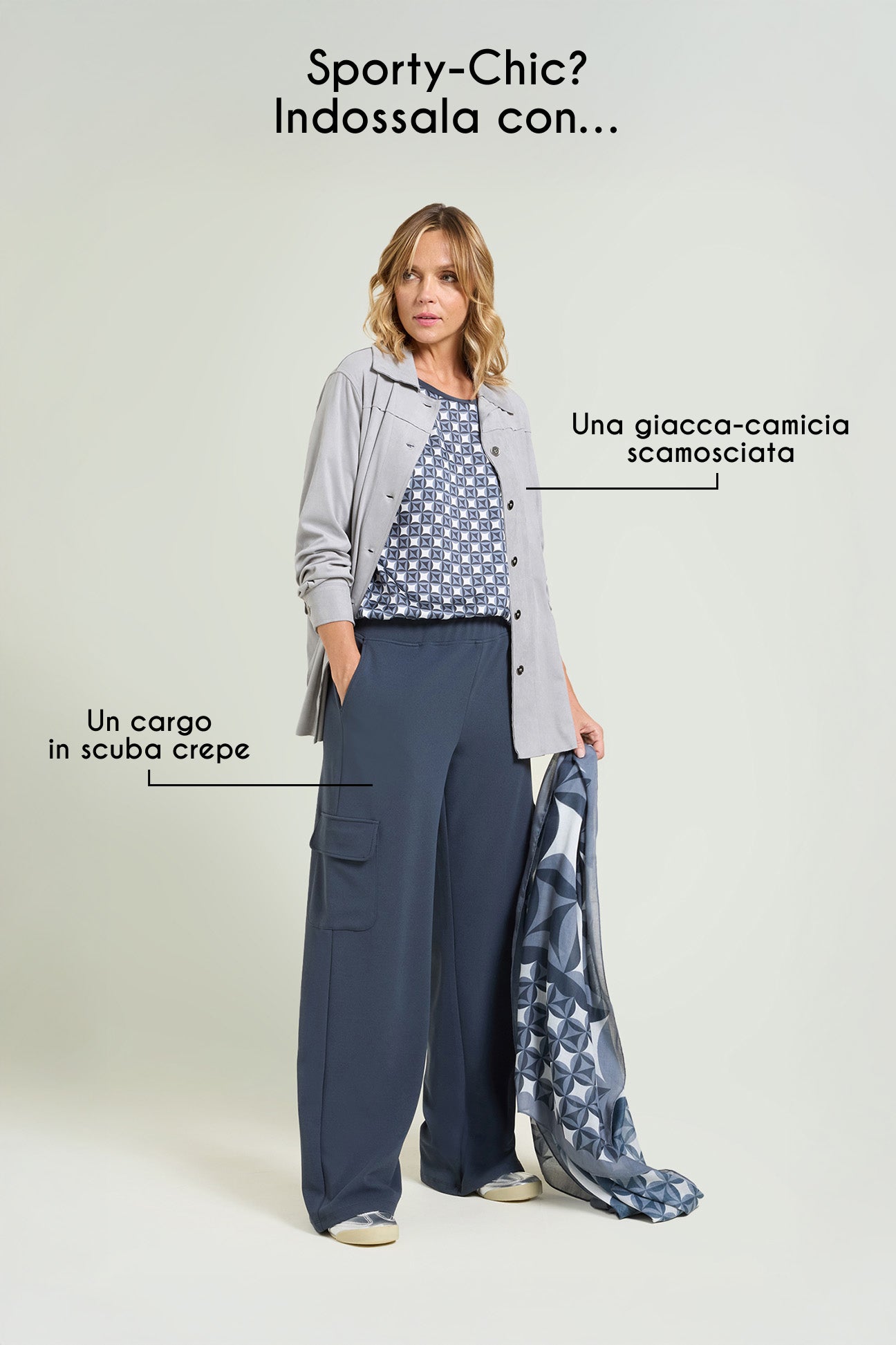 BLUSA IN SATIN STAMPATO