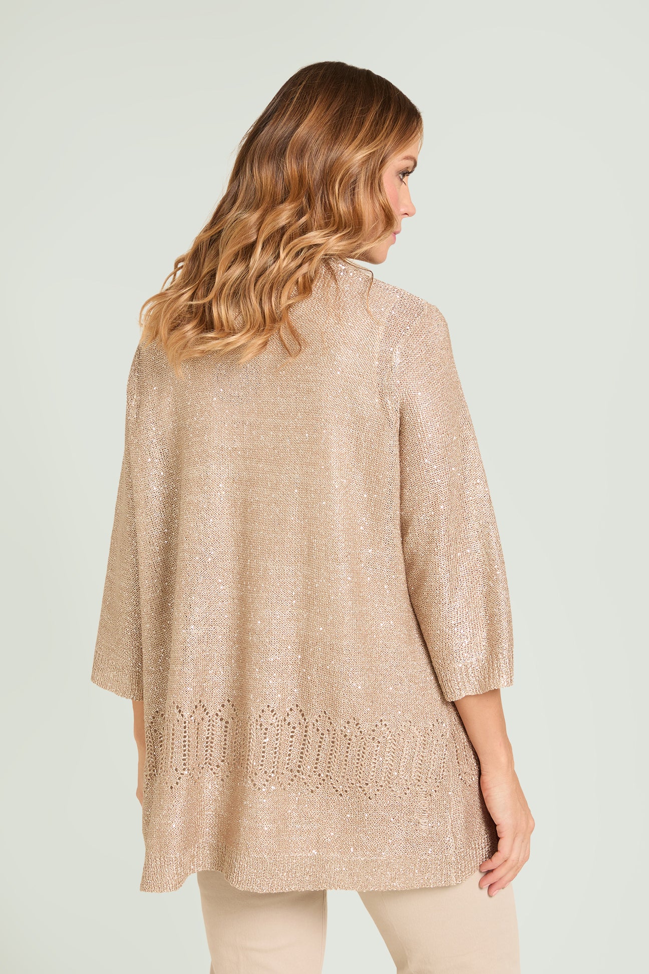 CARDIGAN TRAFORATO FULL PAILLETTES