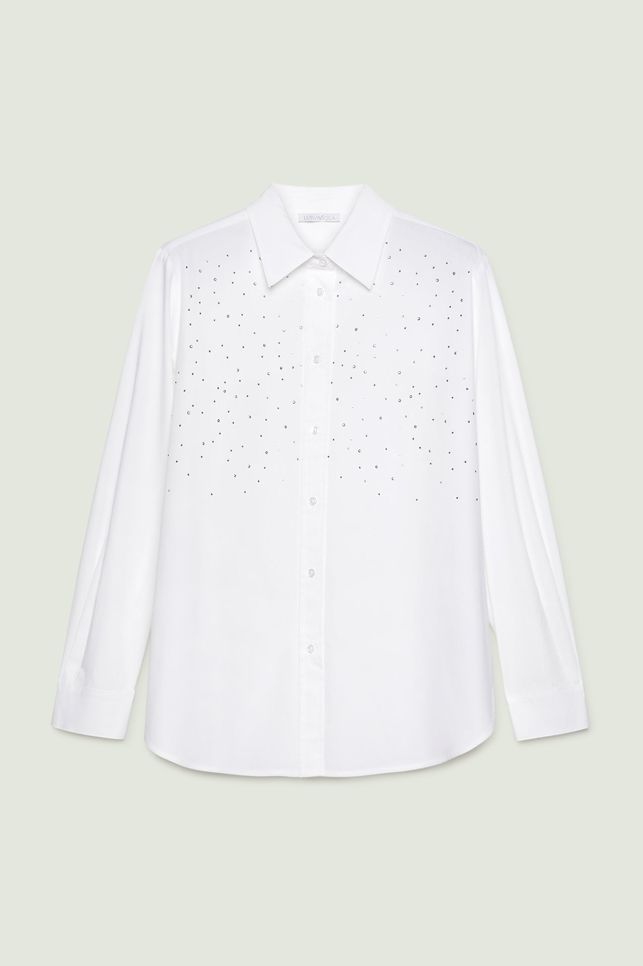 CAMICIA IN POPELINE RICAMATA