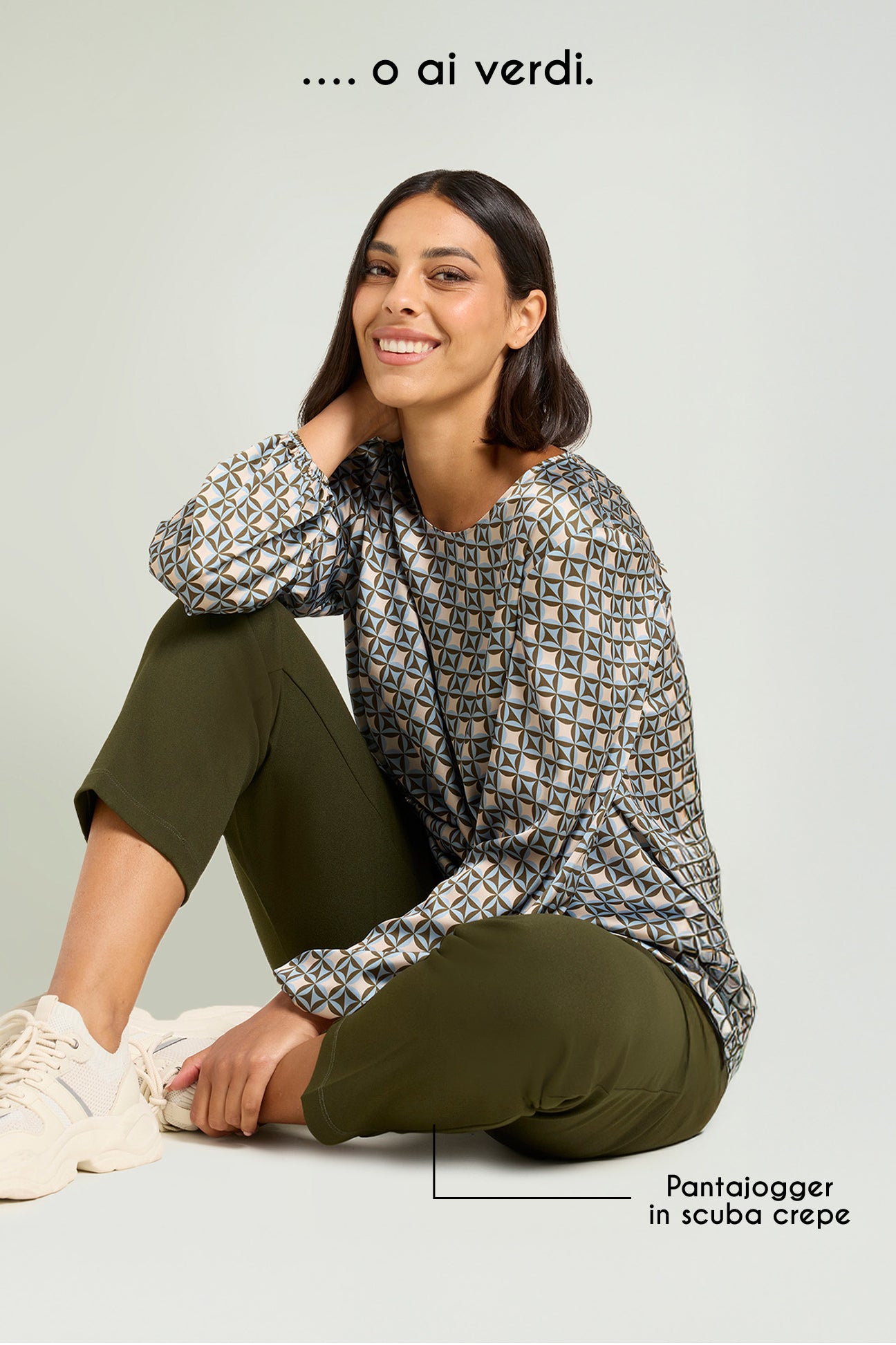 BLUSA IN SATIN STAMPATO