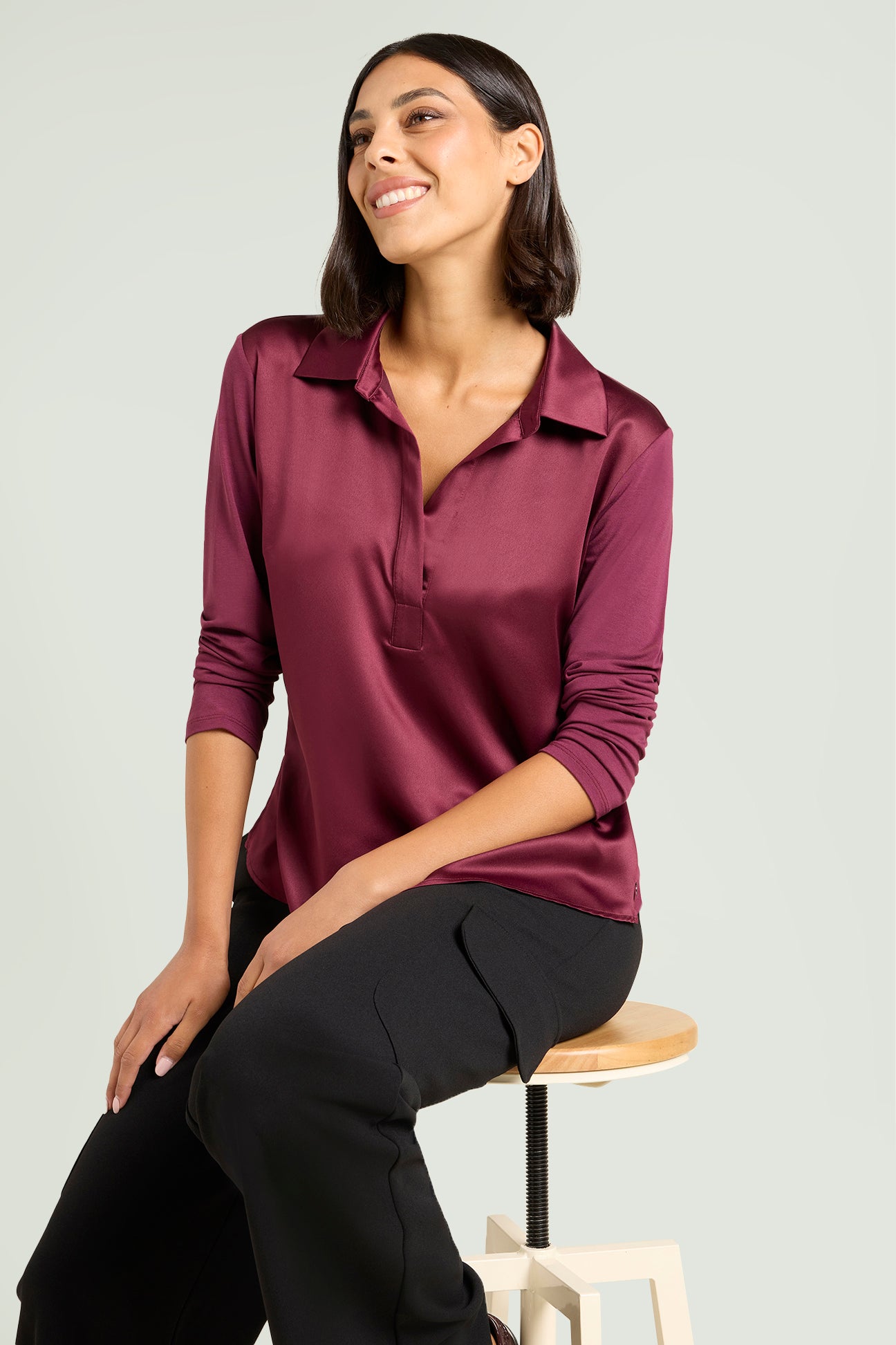 POLO IN RASO E JERSEY