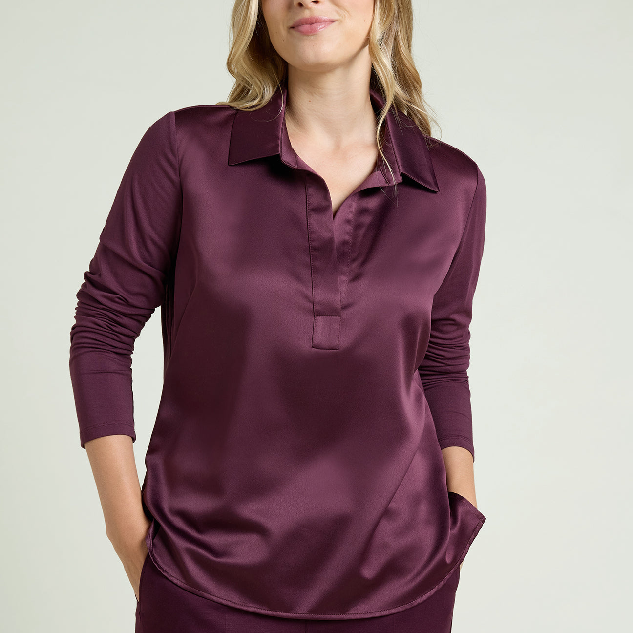 POLO IN RASO E JERSEY