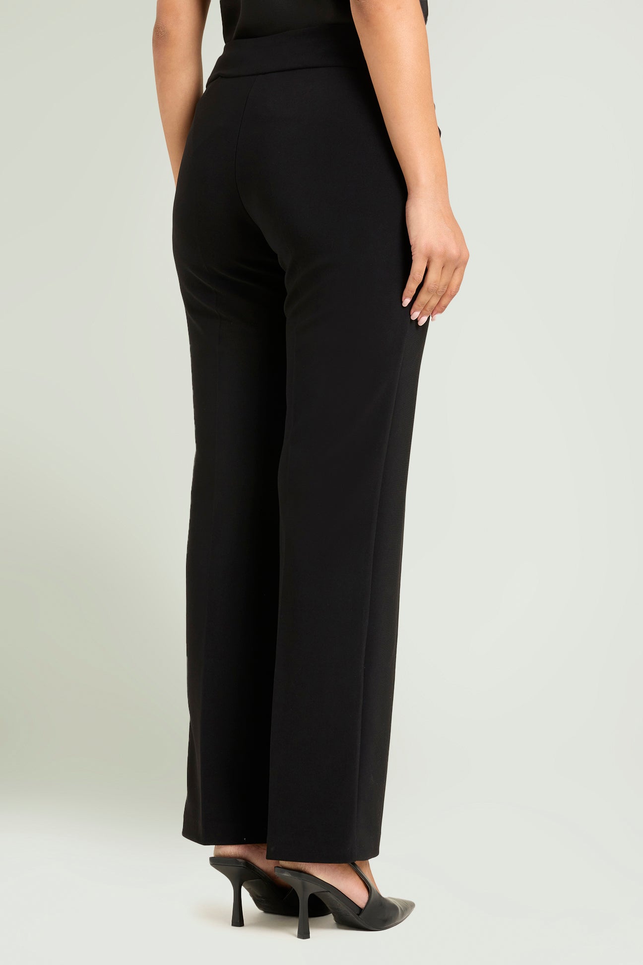PANTALONI PULL-ON DRITTO IN COMPATTO STRETCH