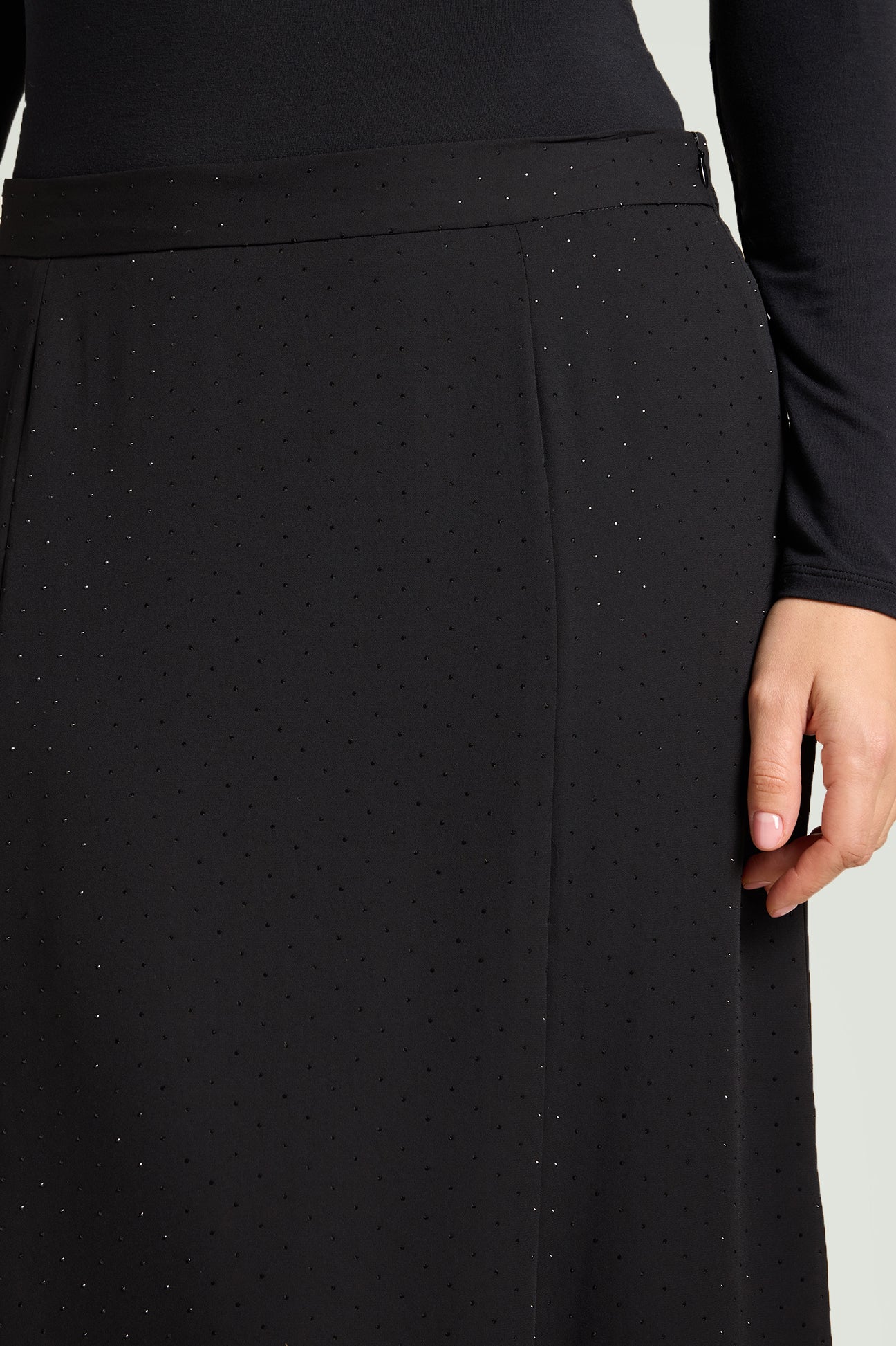 GONNA LUNGA IN GEORGETTE FULL-STRASS