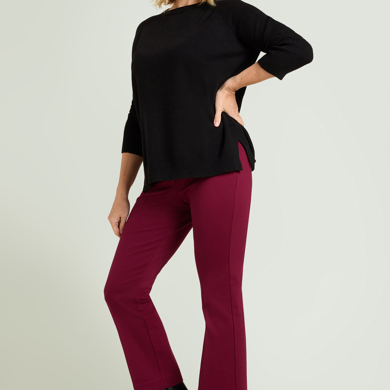 PANTALONI NO-HIPS KICK FLARE IN PUNTO MILANO