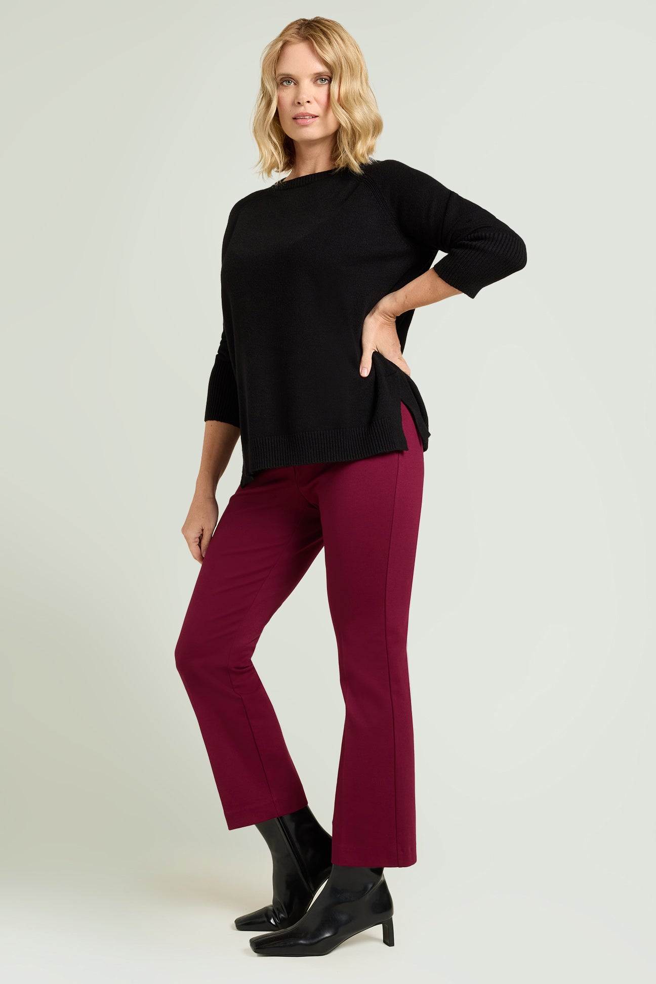 PANTALONI NO-HIPS KICK FLARE IN PUNTO MILANO