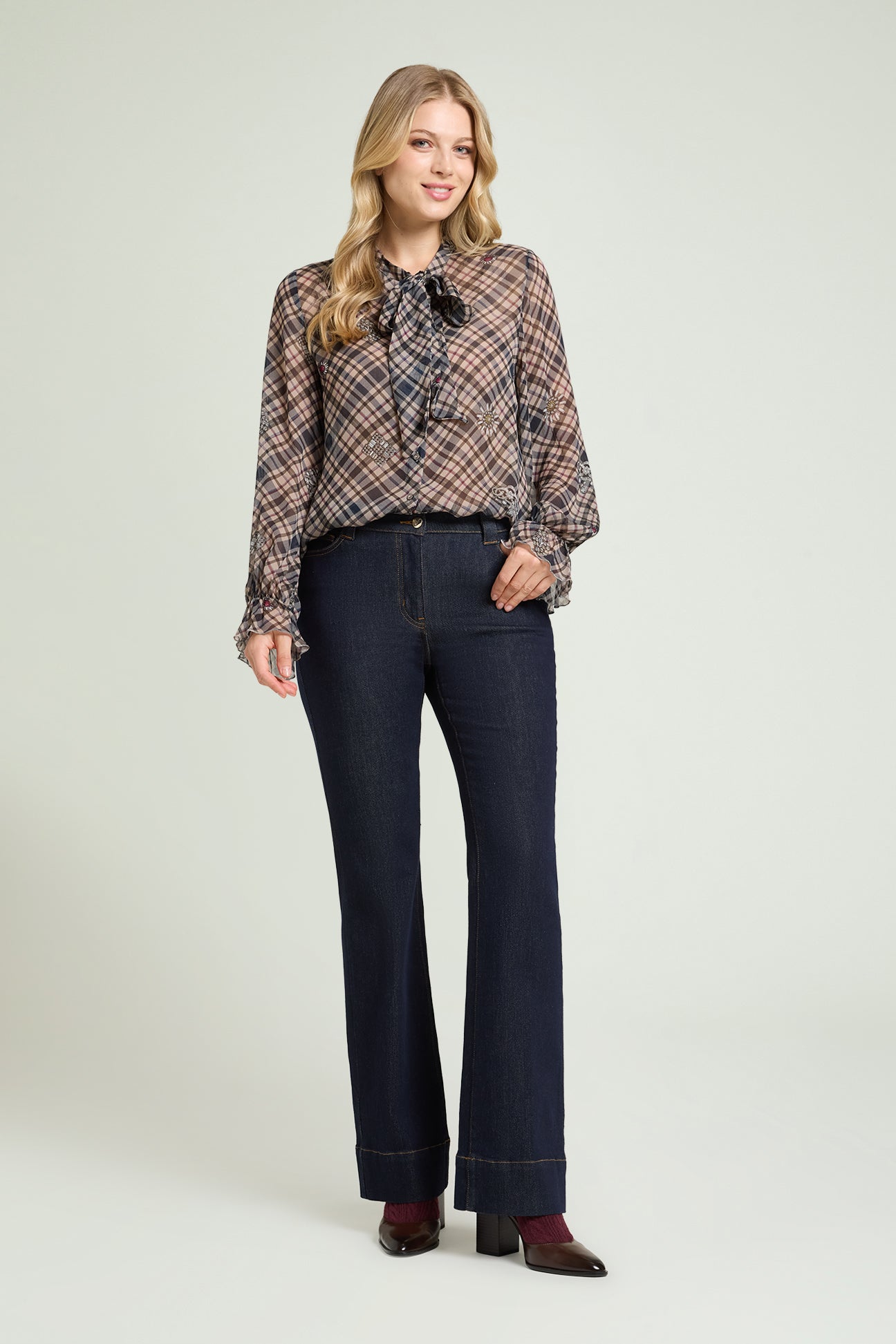 CAMICIA IN CREPON STAMPATO