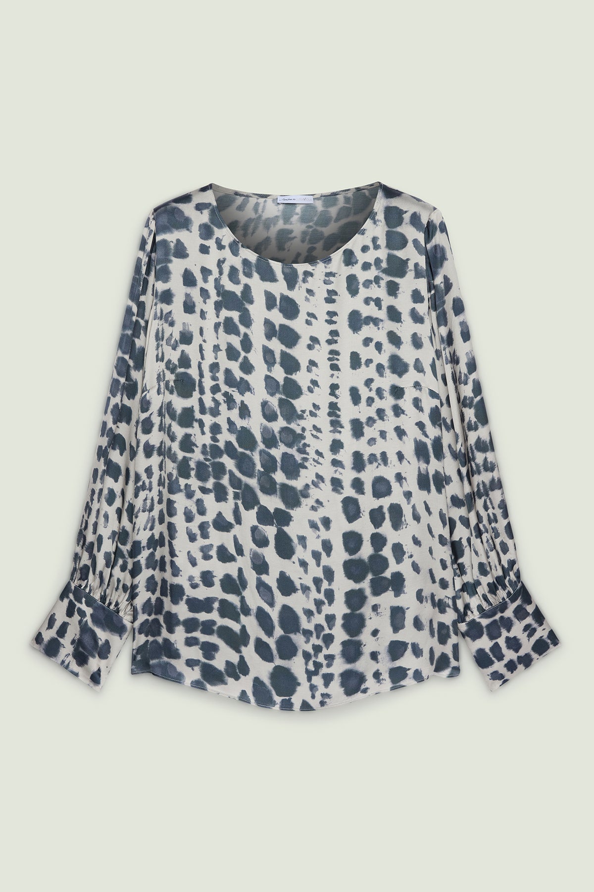 BLUSA ANIMALIER IN SATIN