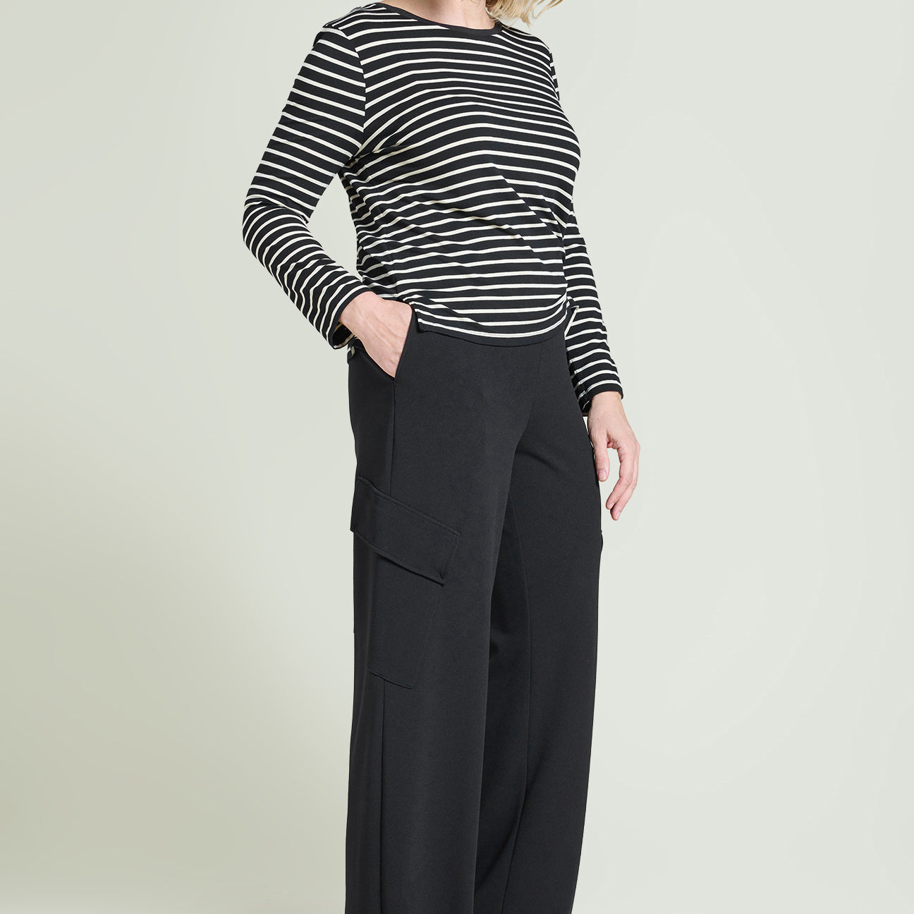 PANTALONI CARGO IN SCUBA TWILL