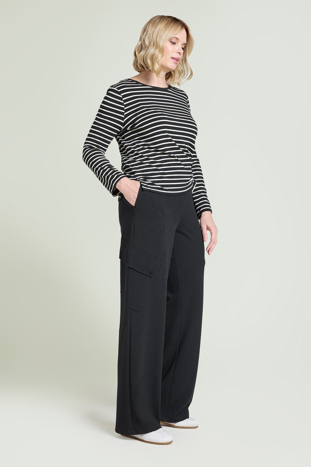 PANTALONI CARGO IN SCUBA TWILL