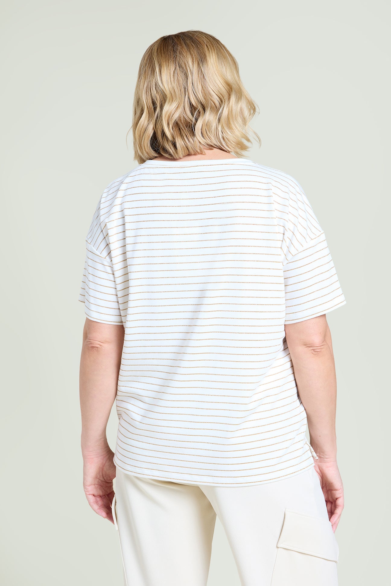 T-SHIRT A RIGHE LUREX