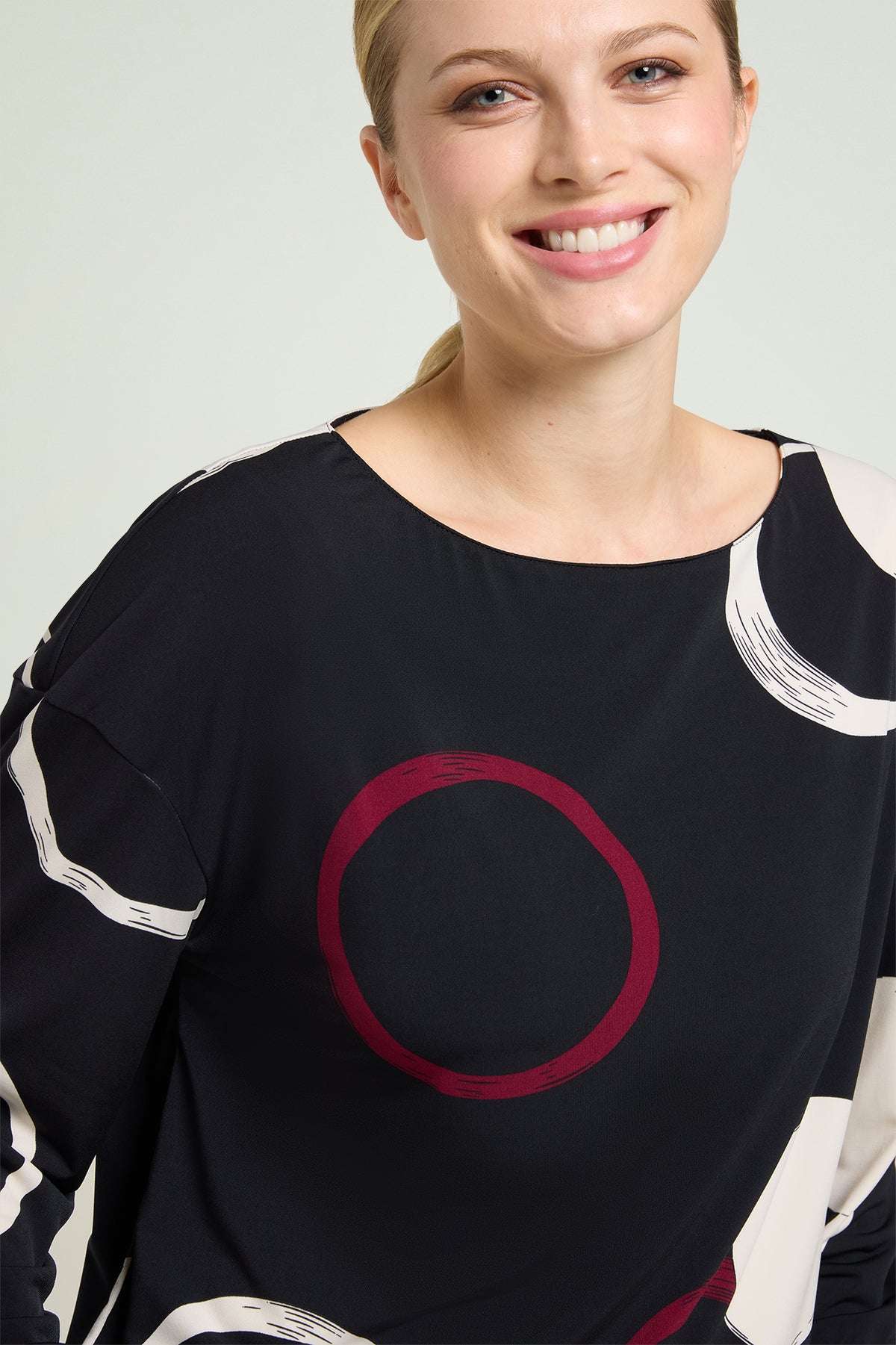 BLUSA IN JERSEY STAMPATO