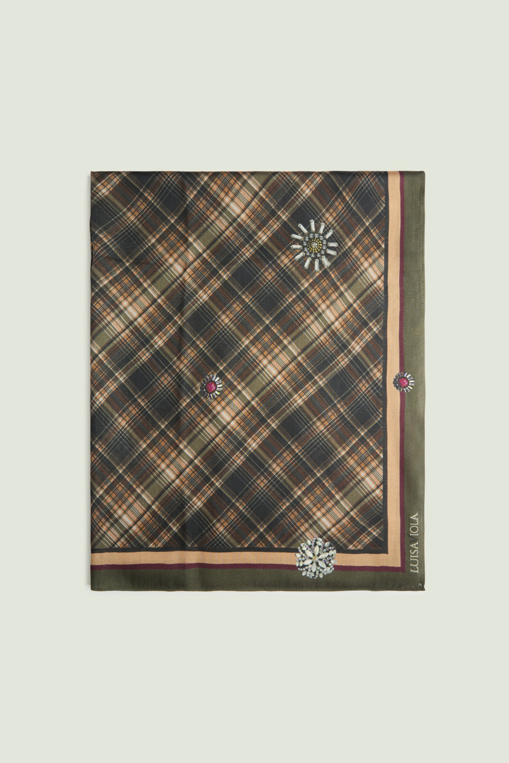 SCIARPA-FOULARD CON STAMPA MADRAS