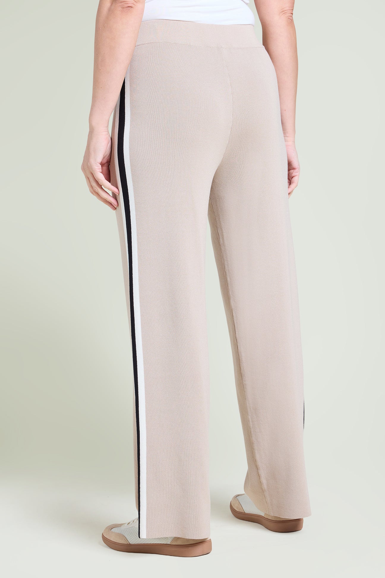 PANTALONI PULL-ON IN MAGLIA CON BANDE
