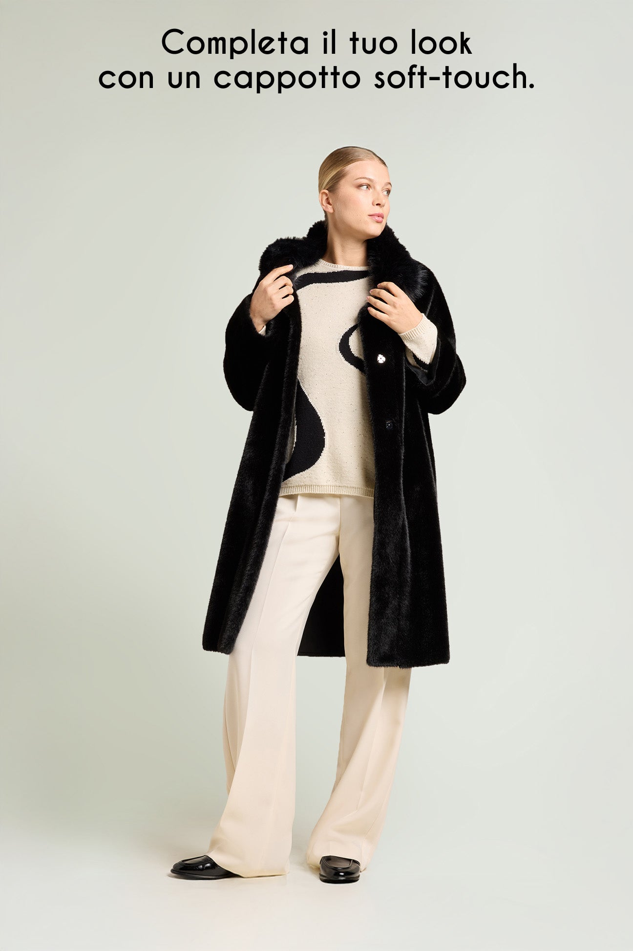 MAGLIA CON INTARSIO AD ONDE