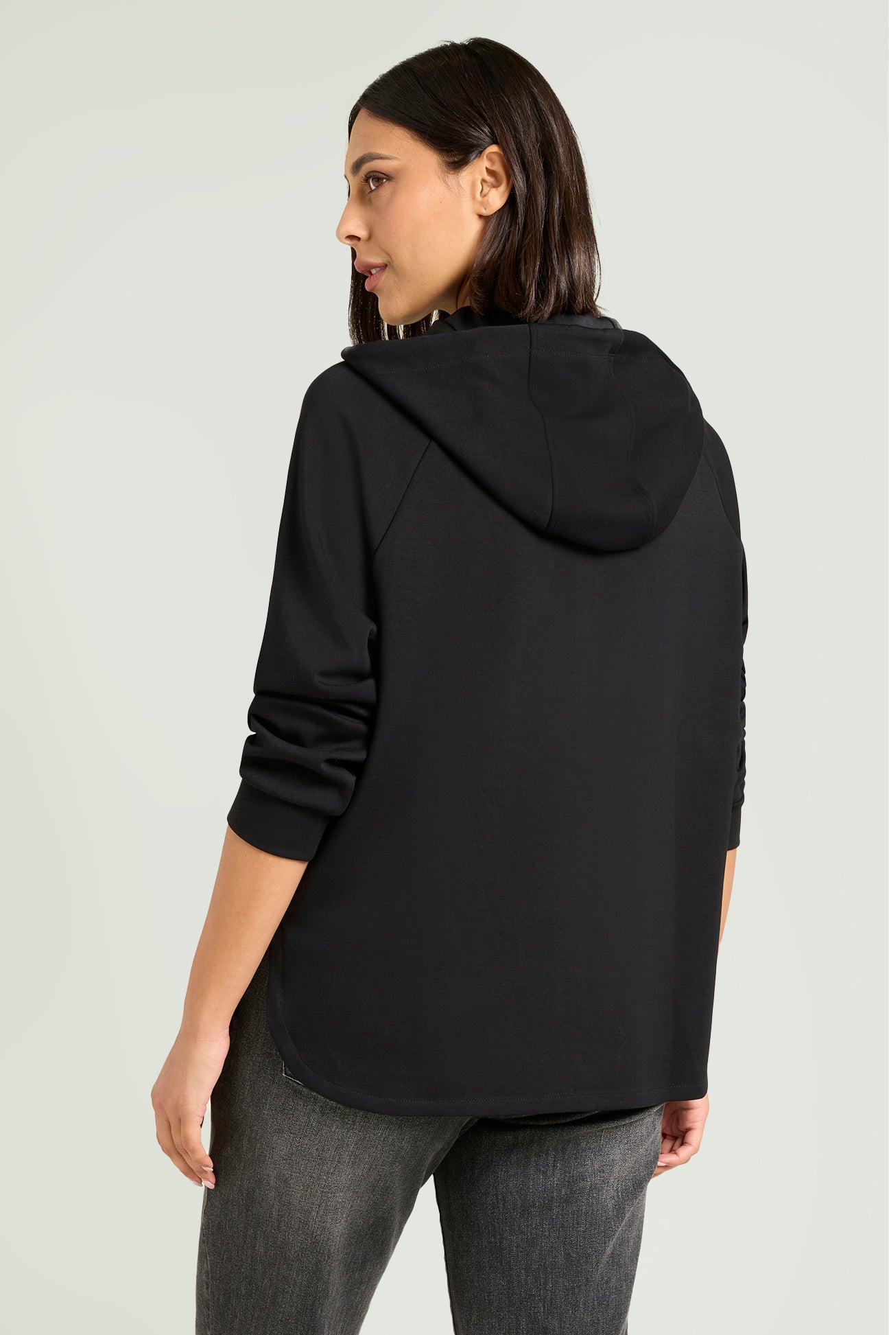 FELPA IN JERSEY SCUBA CON CAPPUCCIO