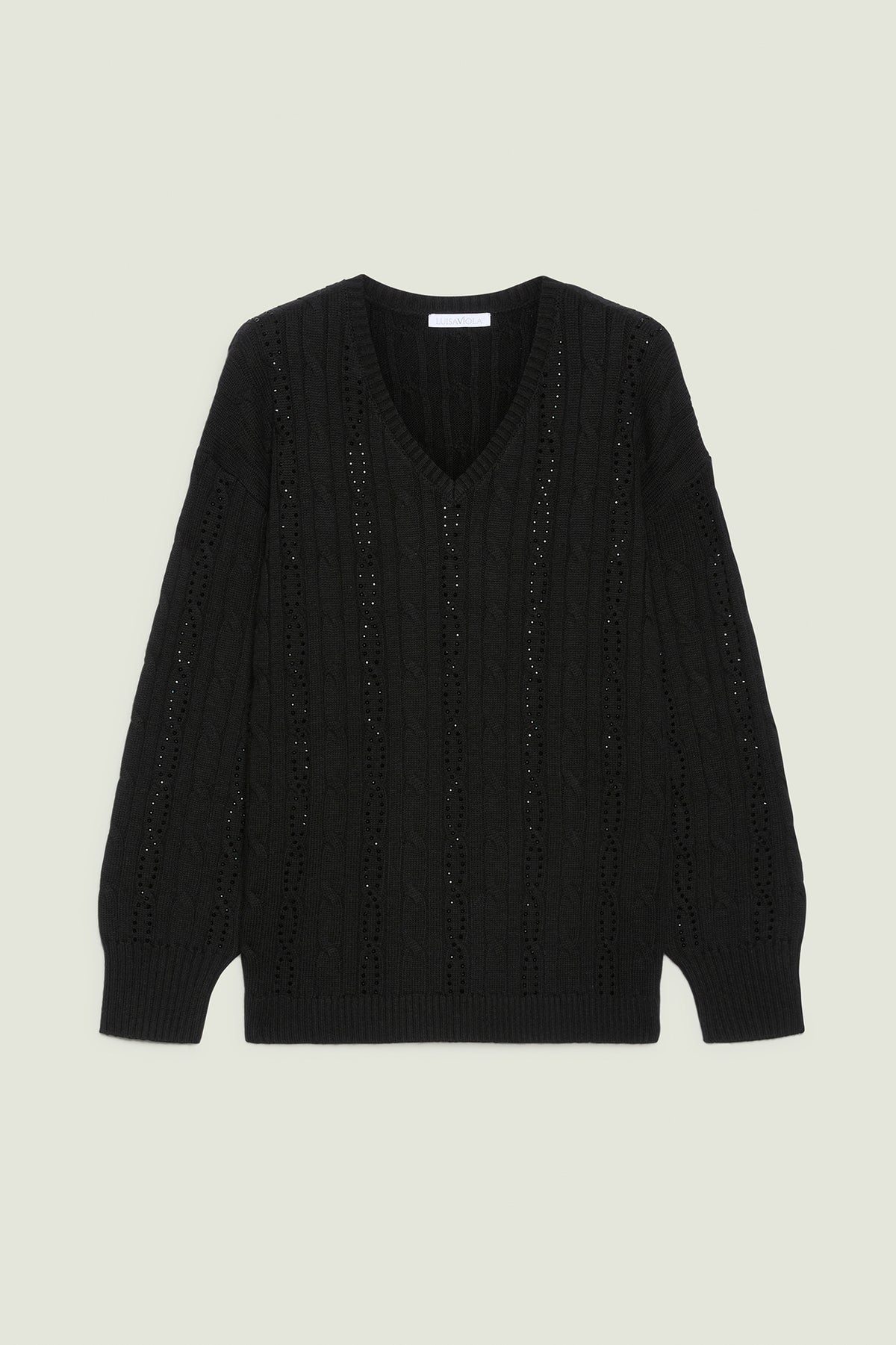 MAGLIA FULL TRECCE CON PUNTI LUCE