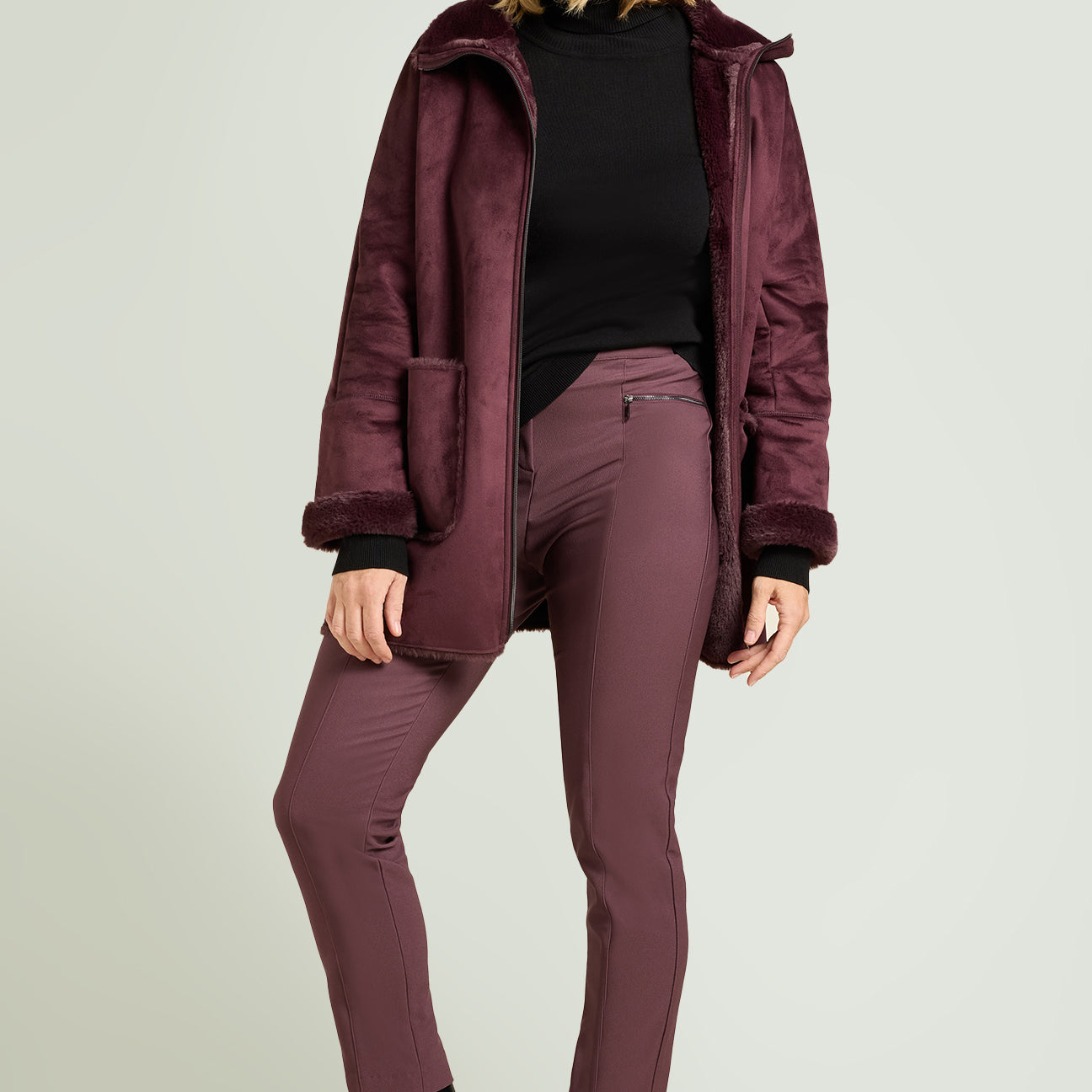 PANTALONI SKINNY CON ZIP