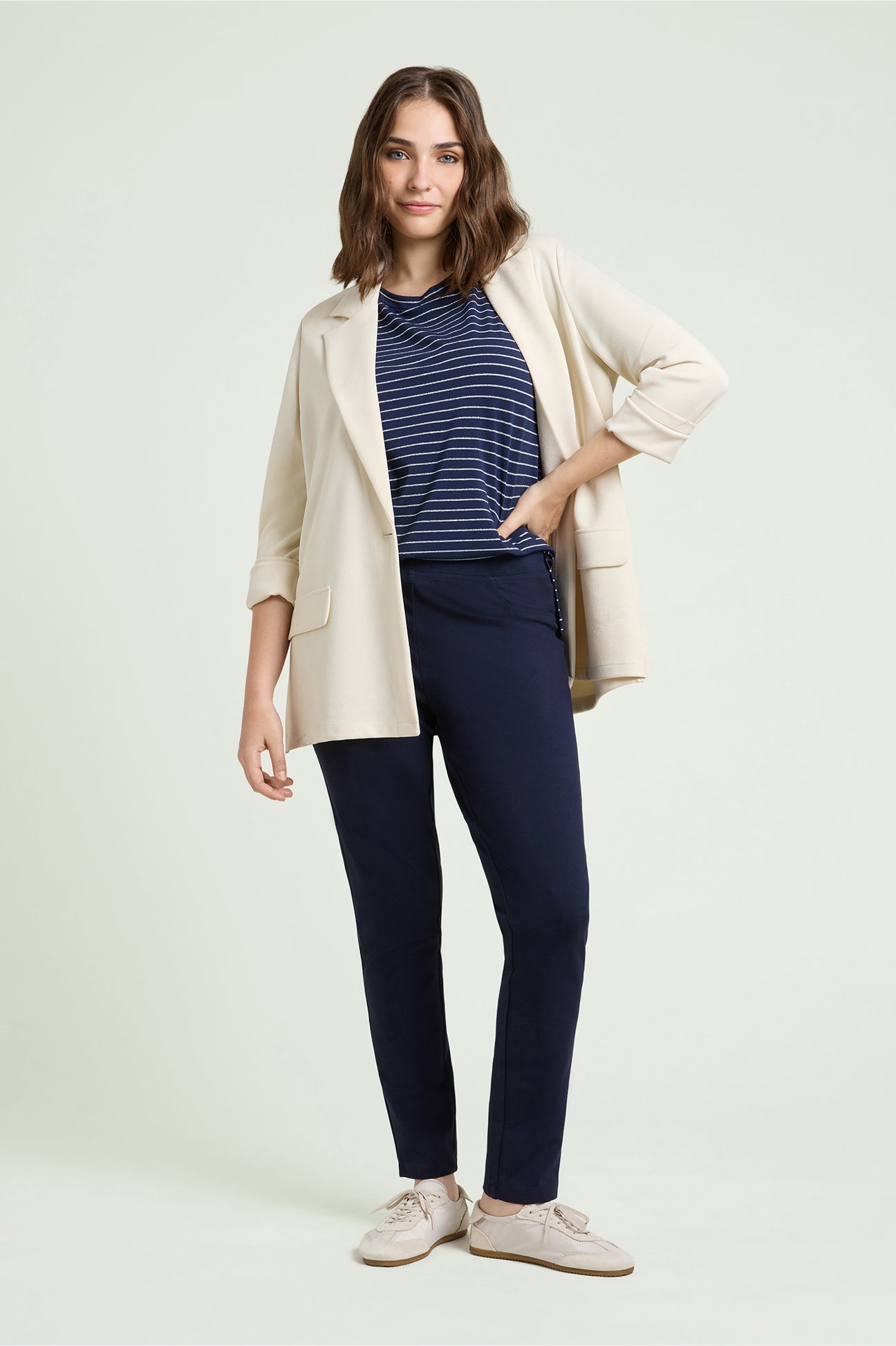 PANTALONI PULL-ON SKINNY IN PUNTO MILANO